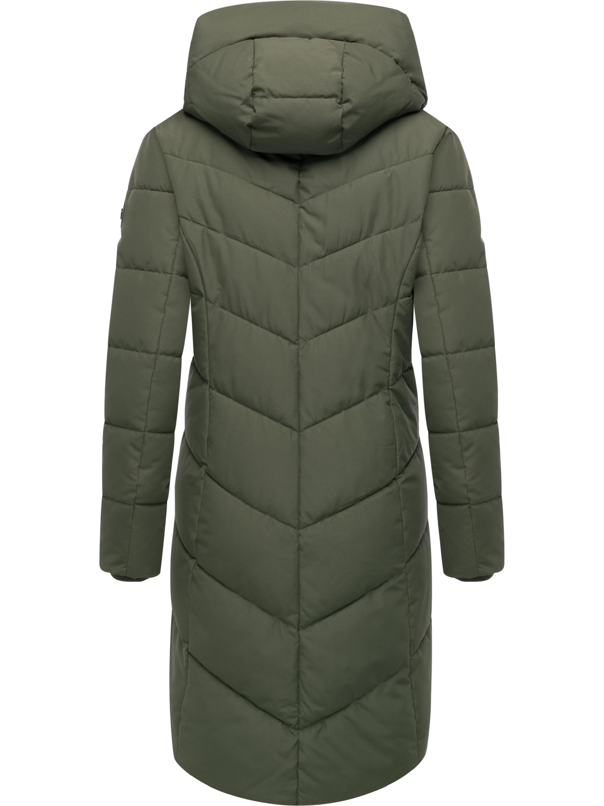 Winter Steppmantel mit Kapuze "Natalin" Dark Olive
