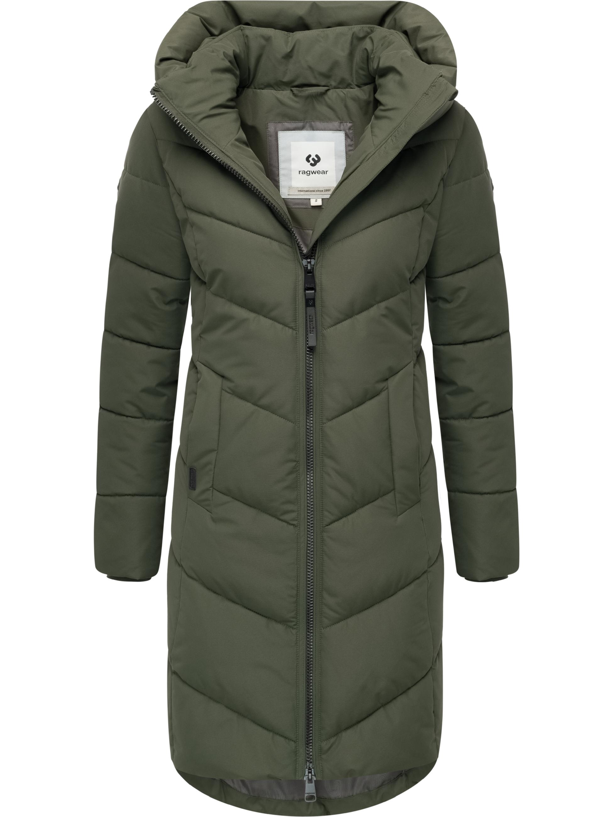 Winter Steppmantel mit Kapuze "Natalin" Dark Olive
