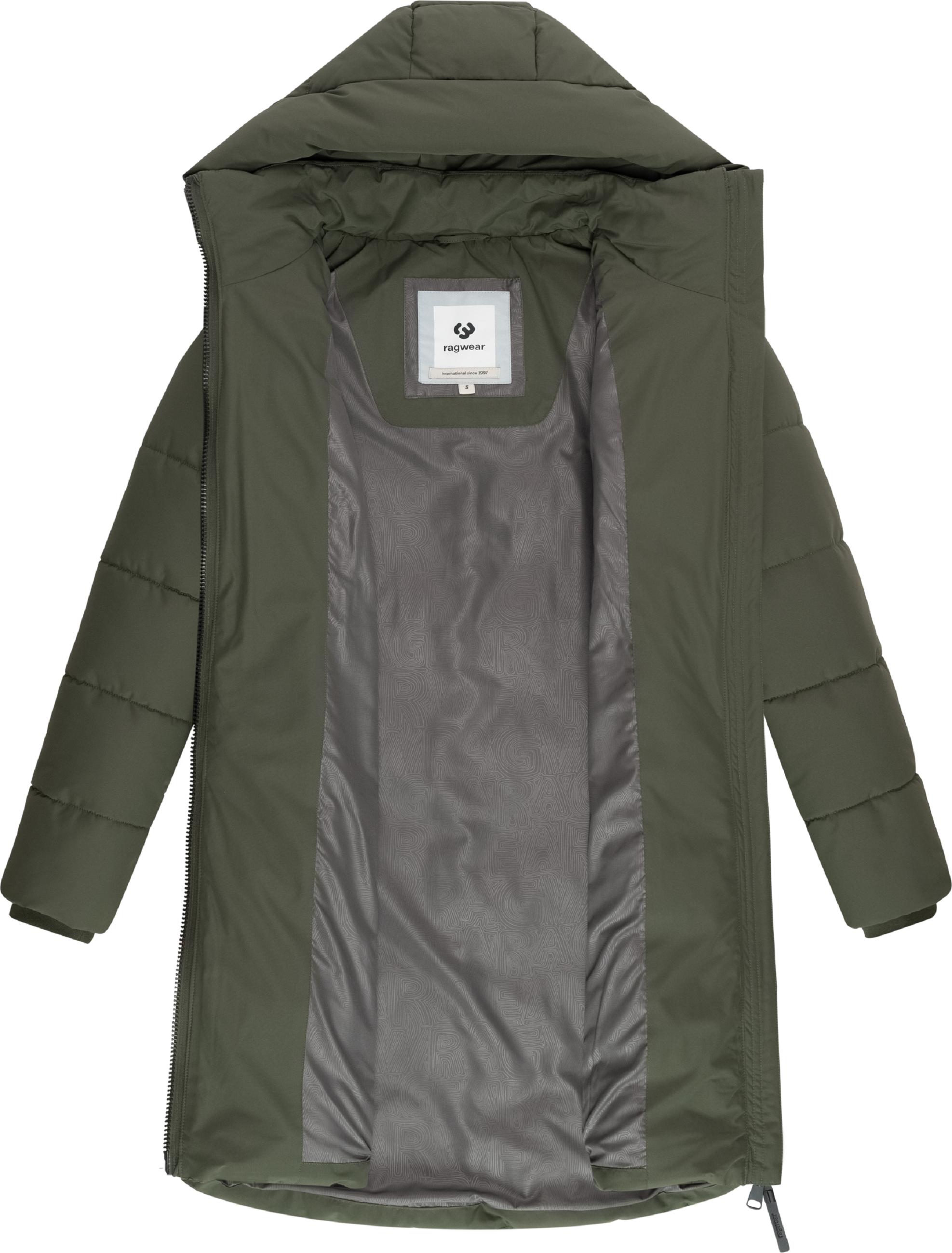 Winter Steppmantel mit Kapuze "Natalin" Dark Olive