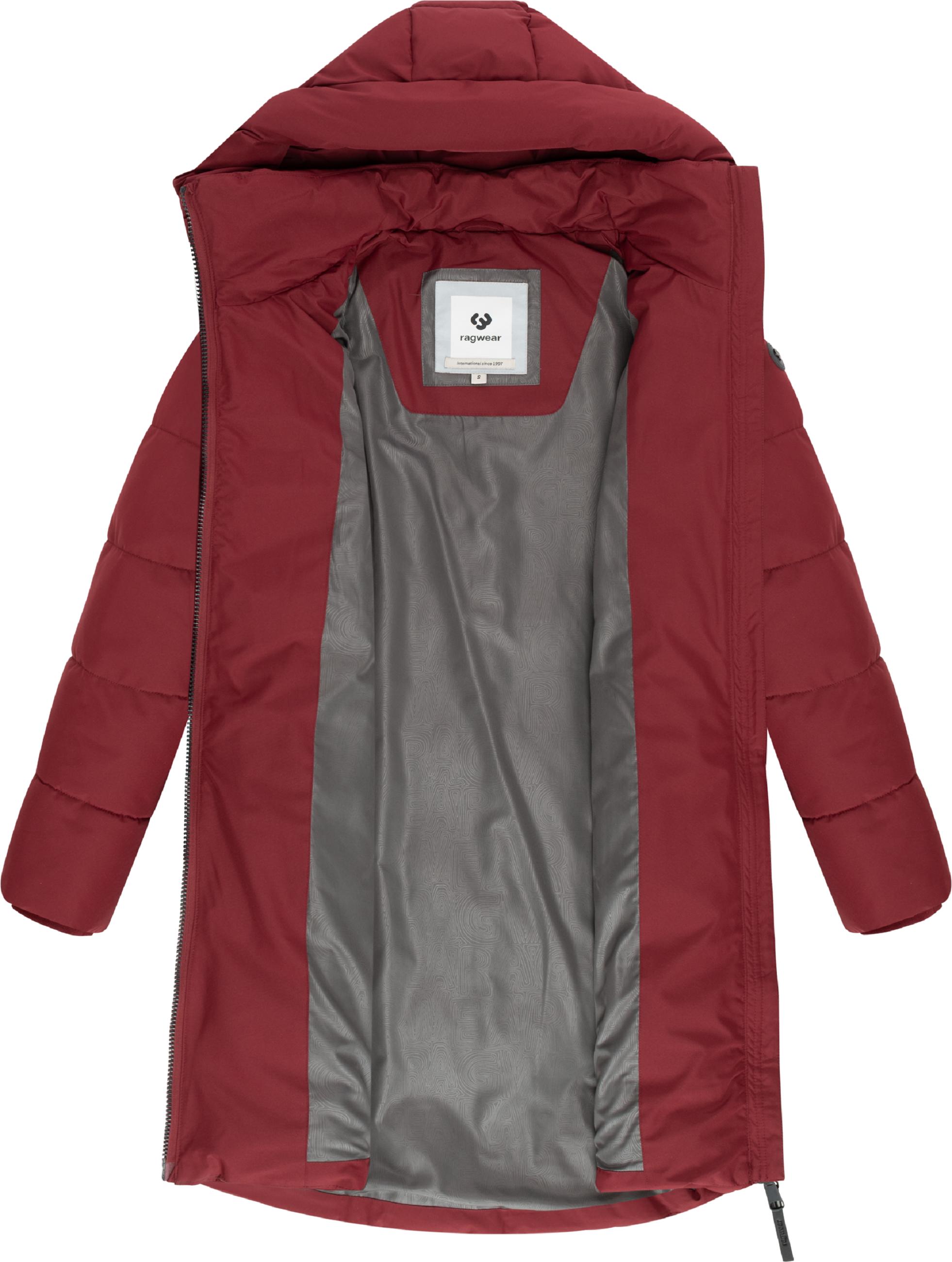 Winter Steppmantel mit Kapuze "Natalin" Wine Red
