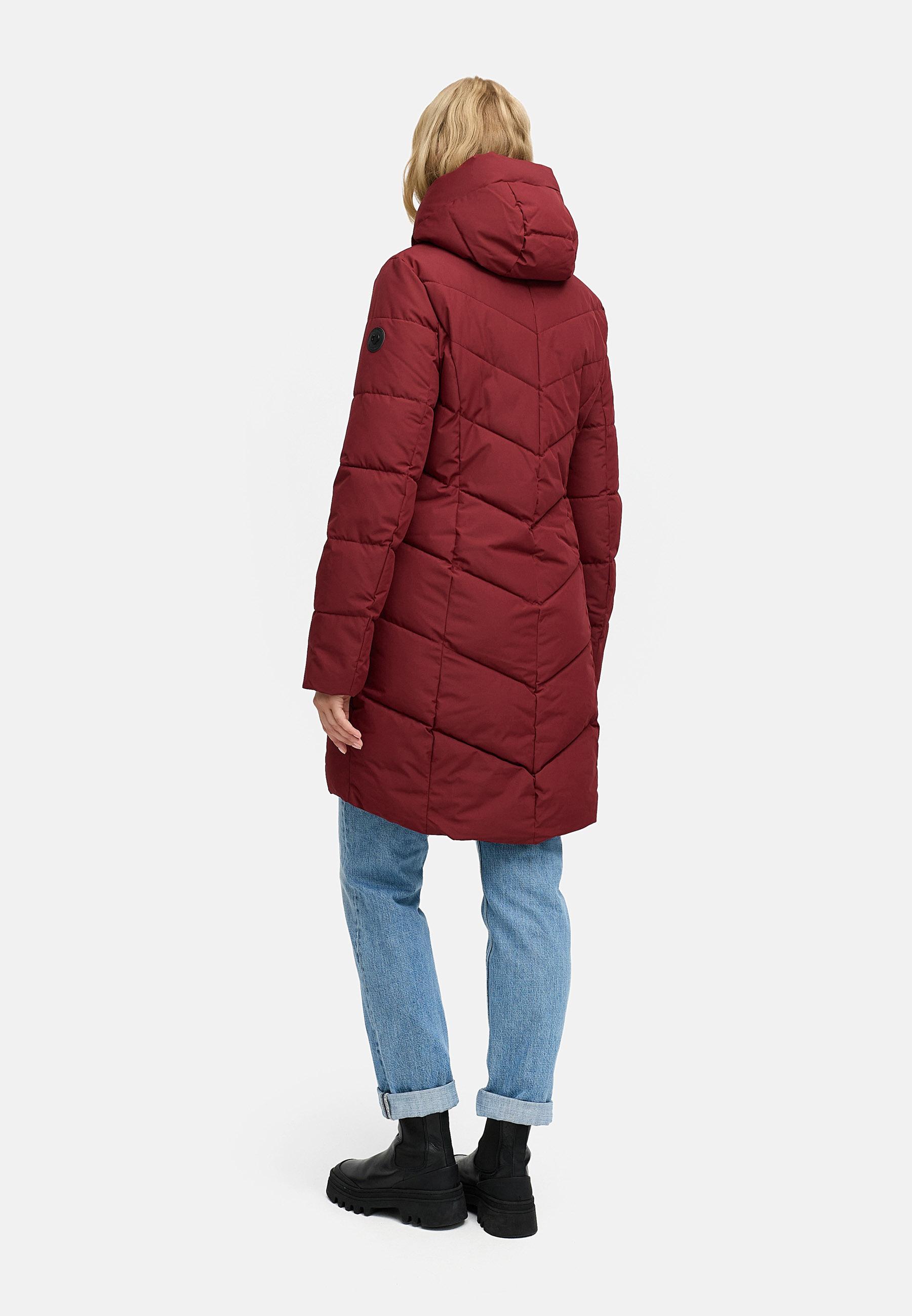 Winter Steppmantel mit Kapuze "Natalin" Wine Red