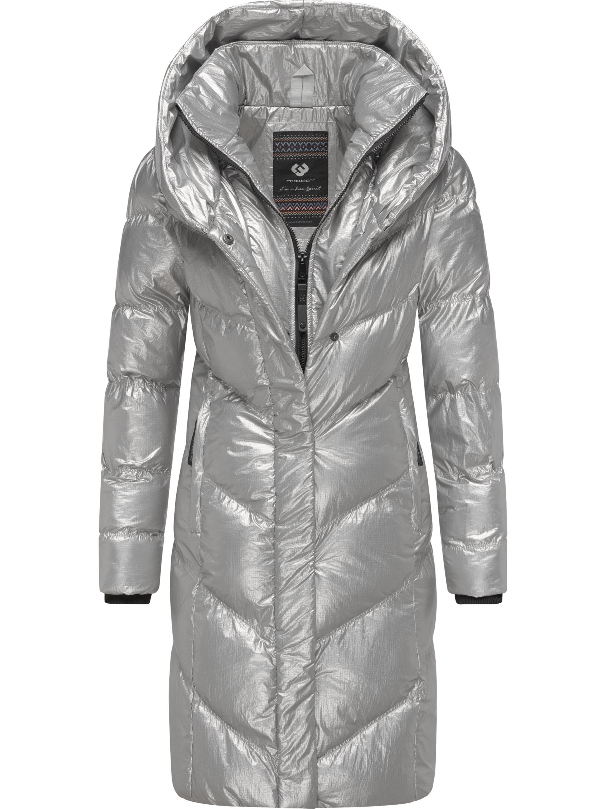 Shiny Wintermantel "Natalka Bling" Light Grey