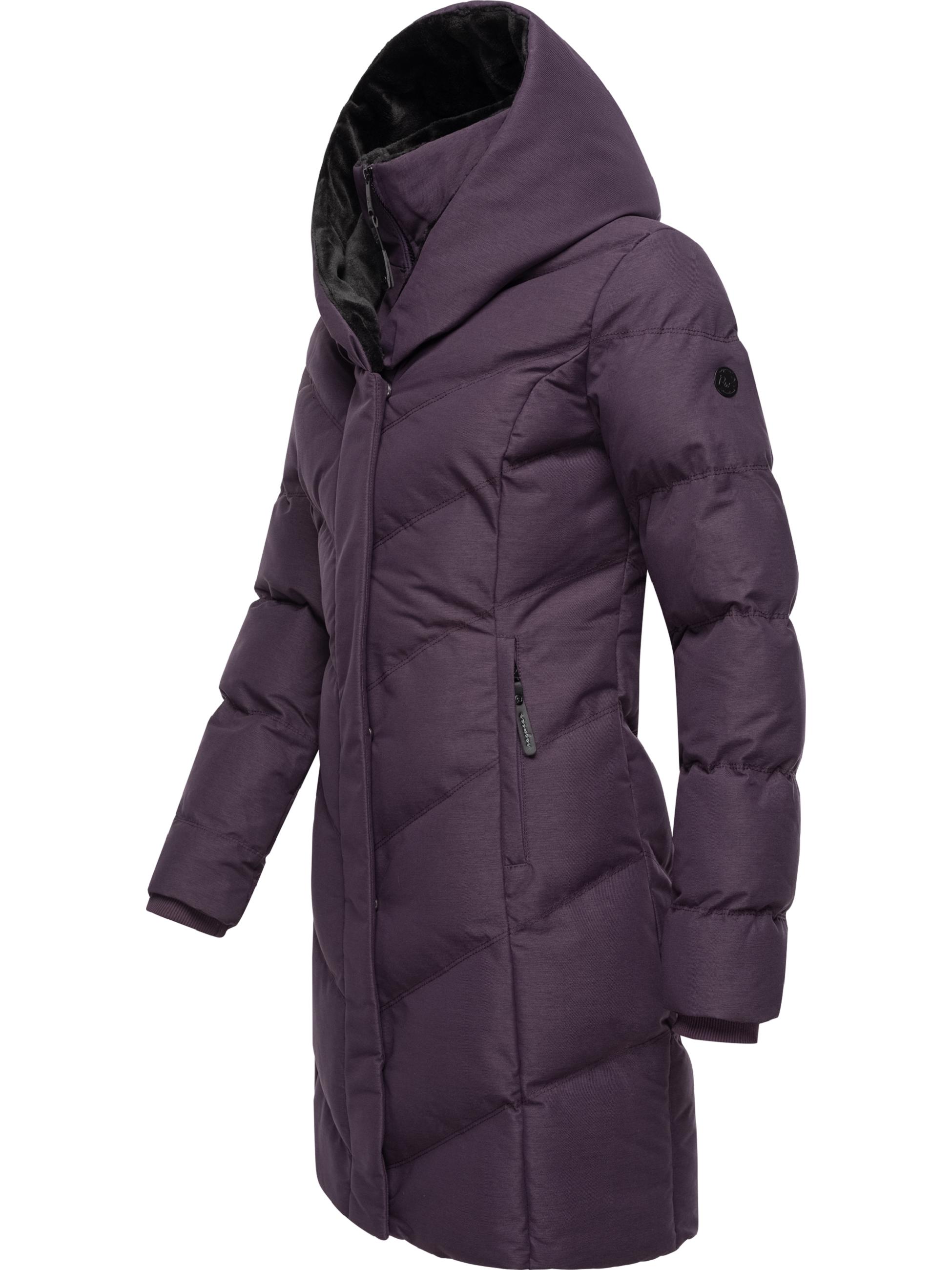 Winter Steppmantel mit Kapuze "Natalka Cosy" Plum