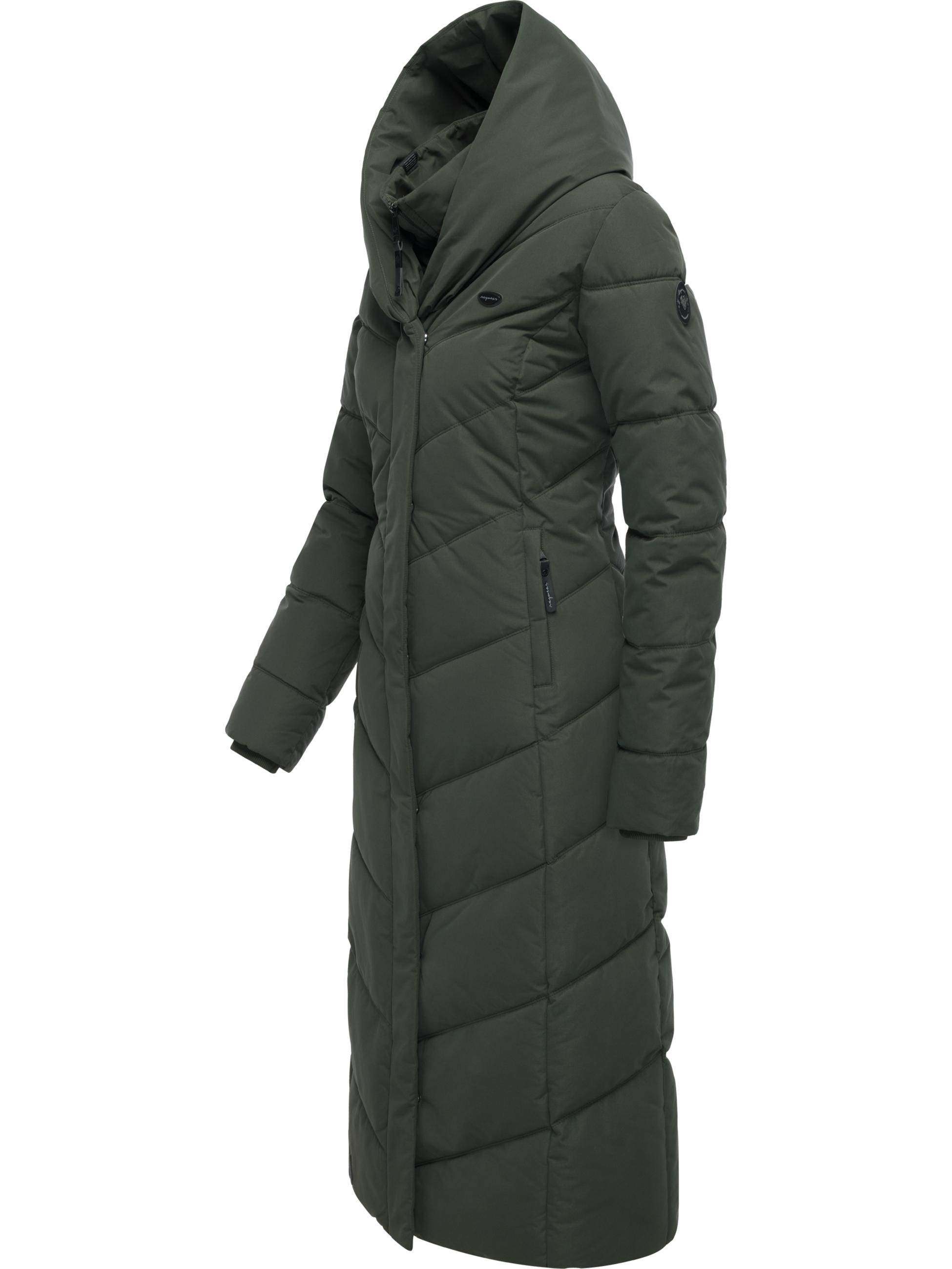 Steppmantel mit Kapuze "Natalka Extralong" Dark Olive25