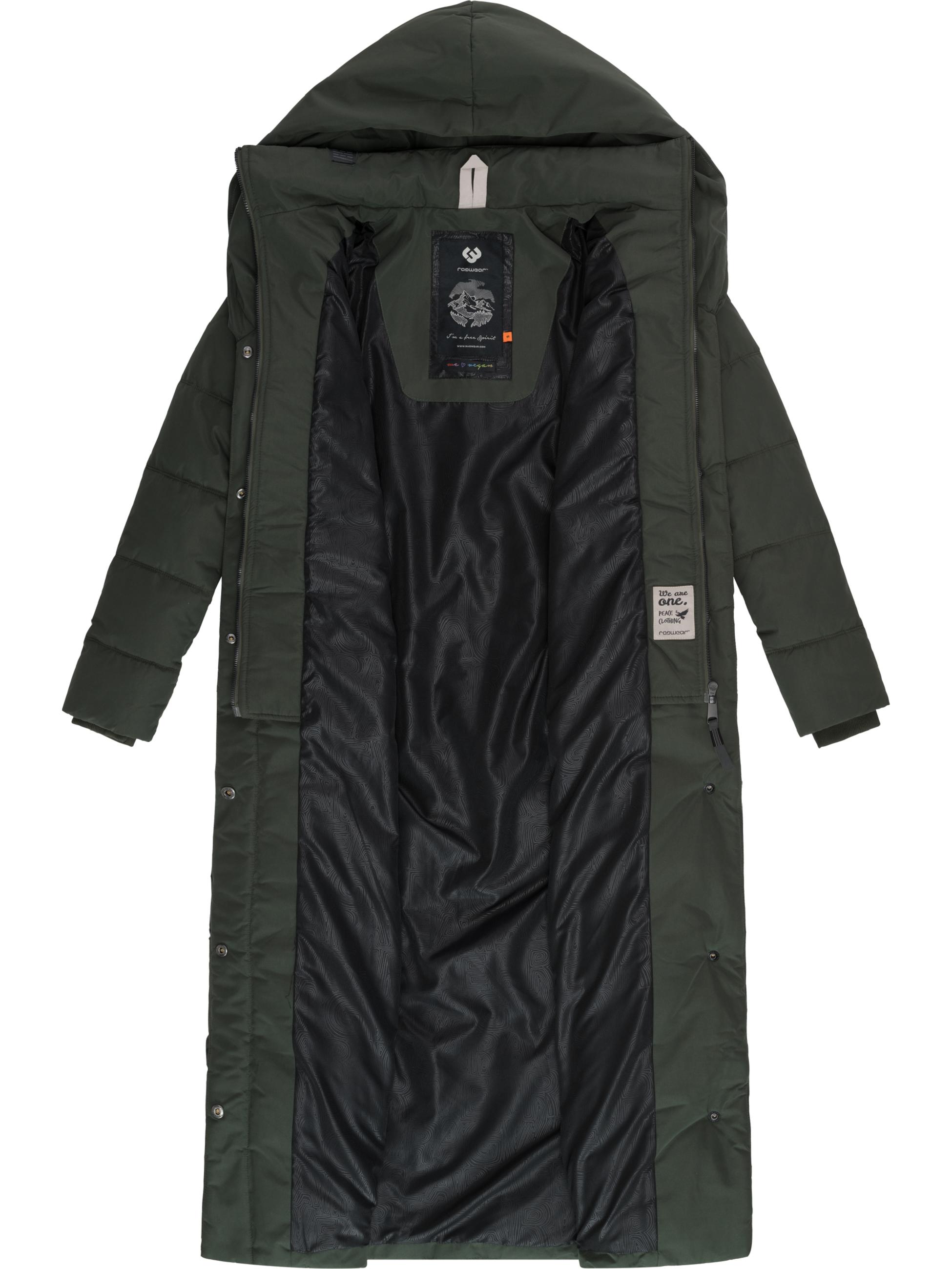 Steppmantel mit Kapuze "Natalka Extralong" Dark Olive25