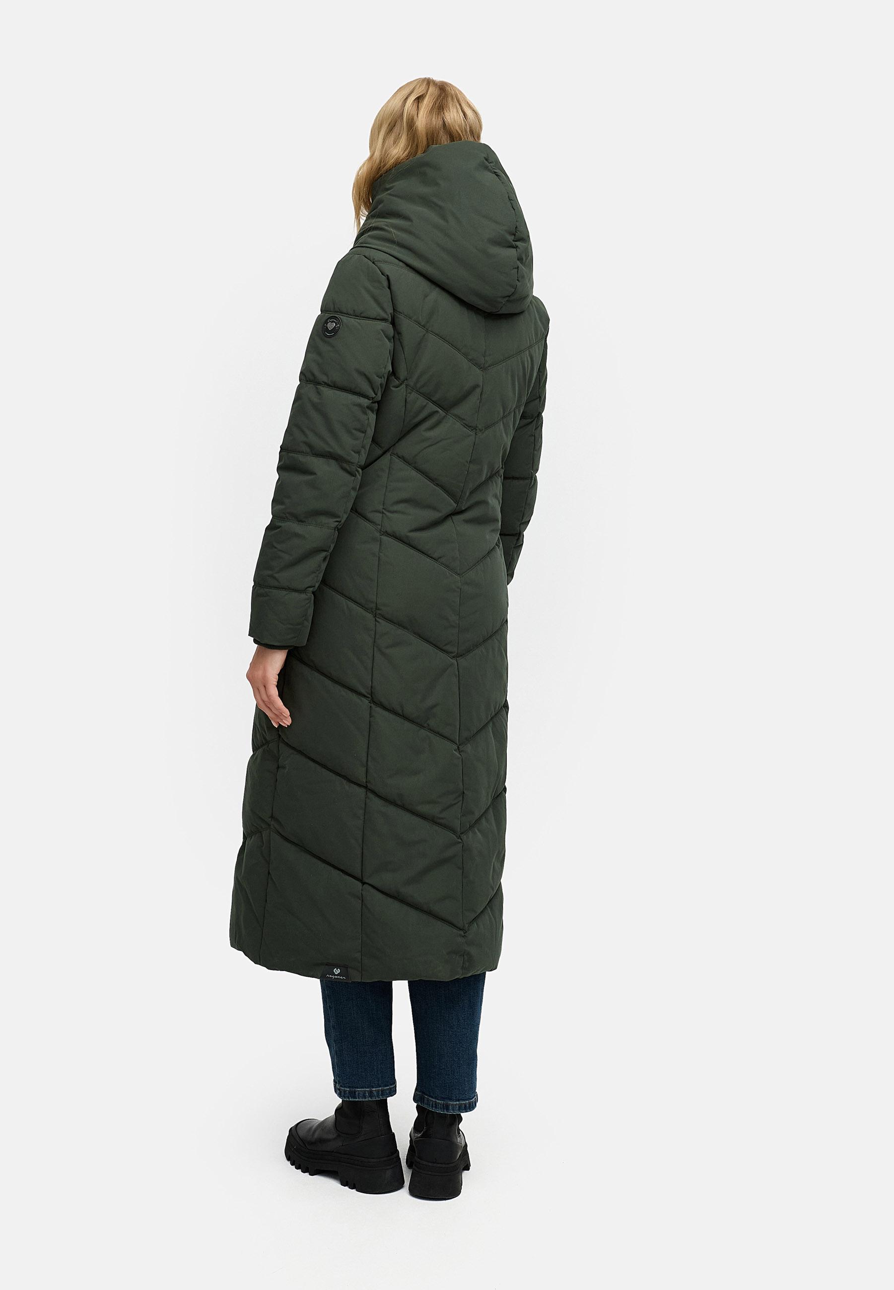 Steppmantel mit Kapuze "Natalka Extralong" Dark Olive25