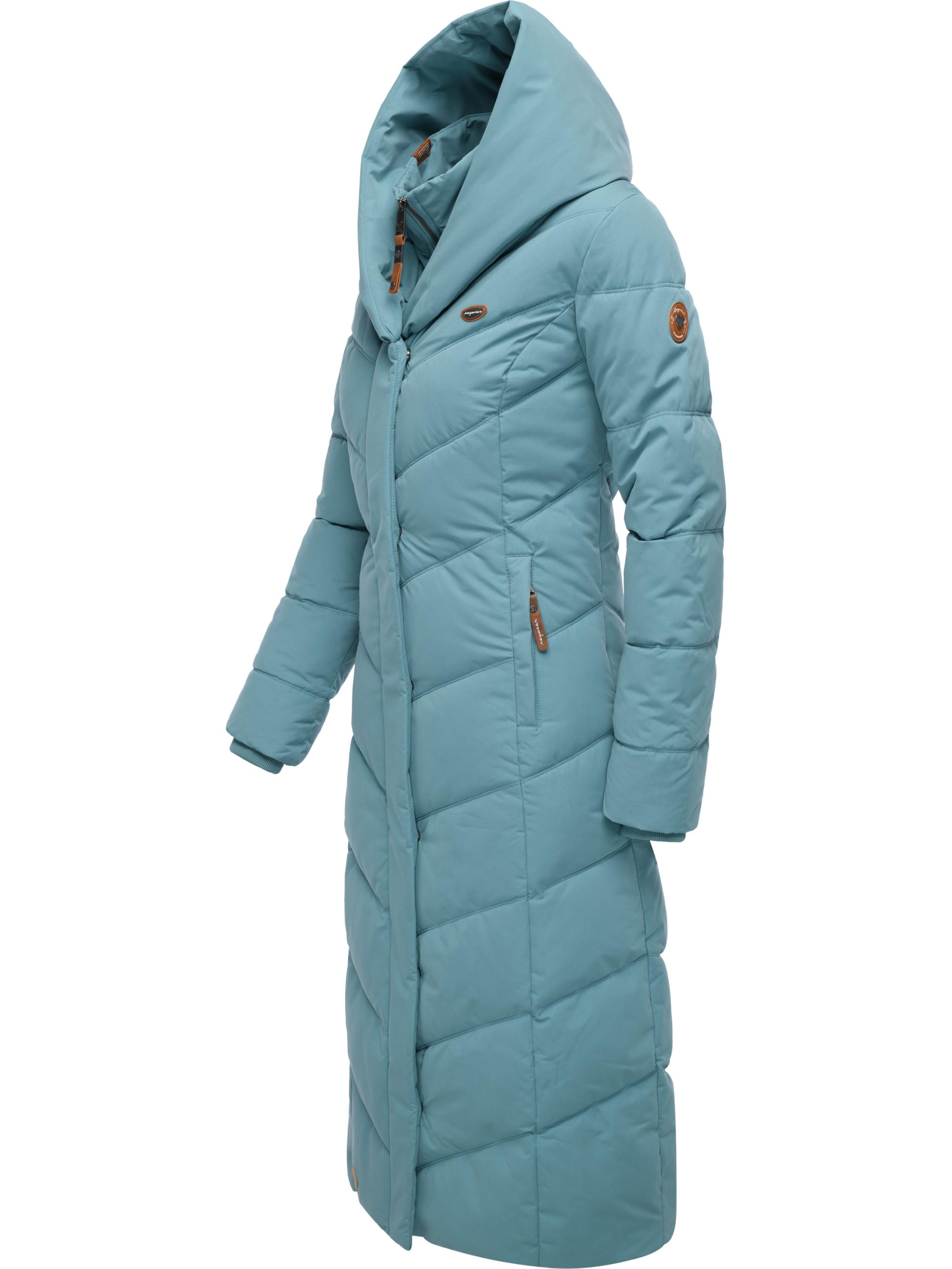 Steppmantel mit Kapuze "Natalka Extralong" Stone Blue25