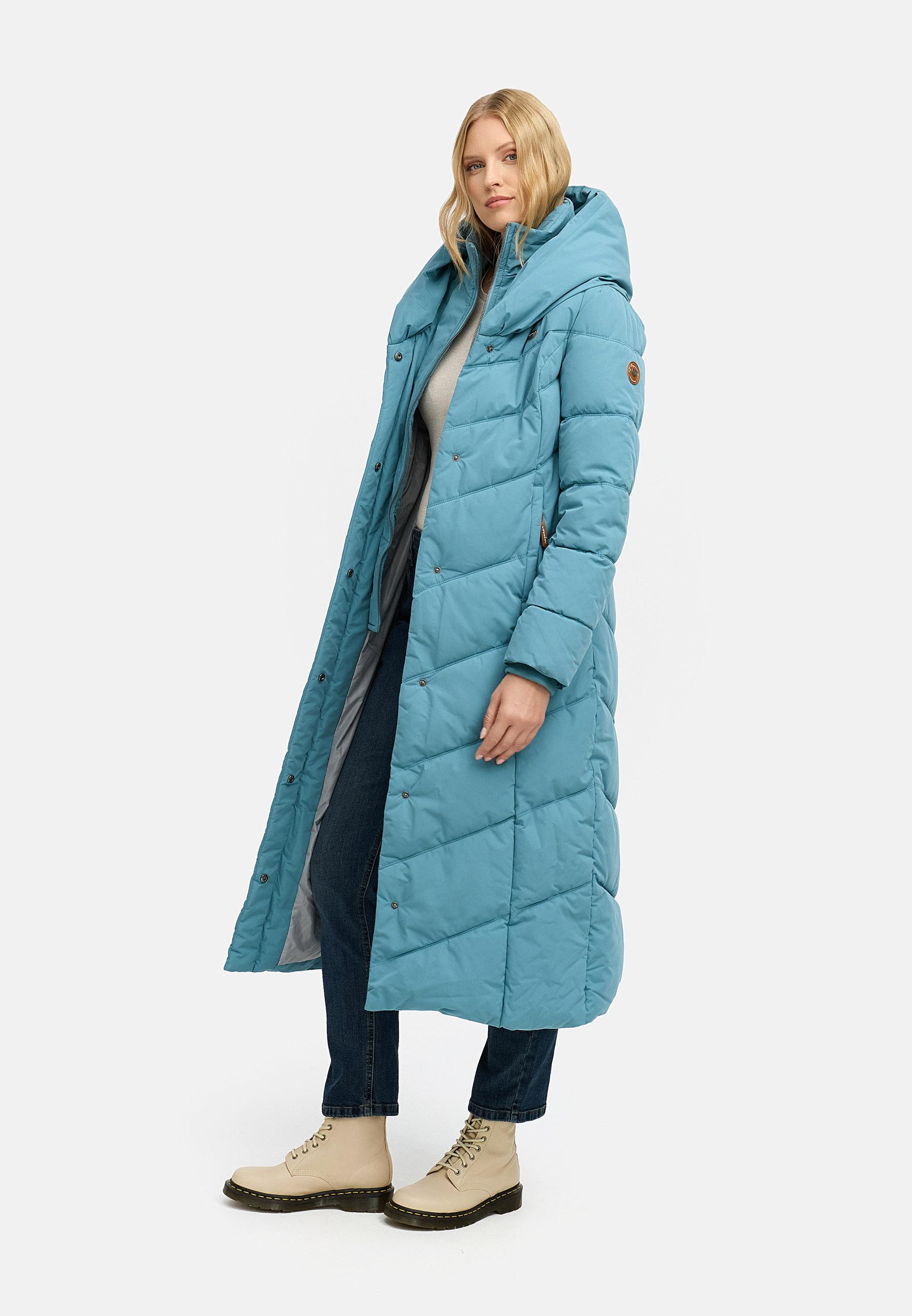 Steppmantel mit Kapuze "Natalka Extralong" Stone Blue25