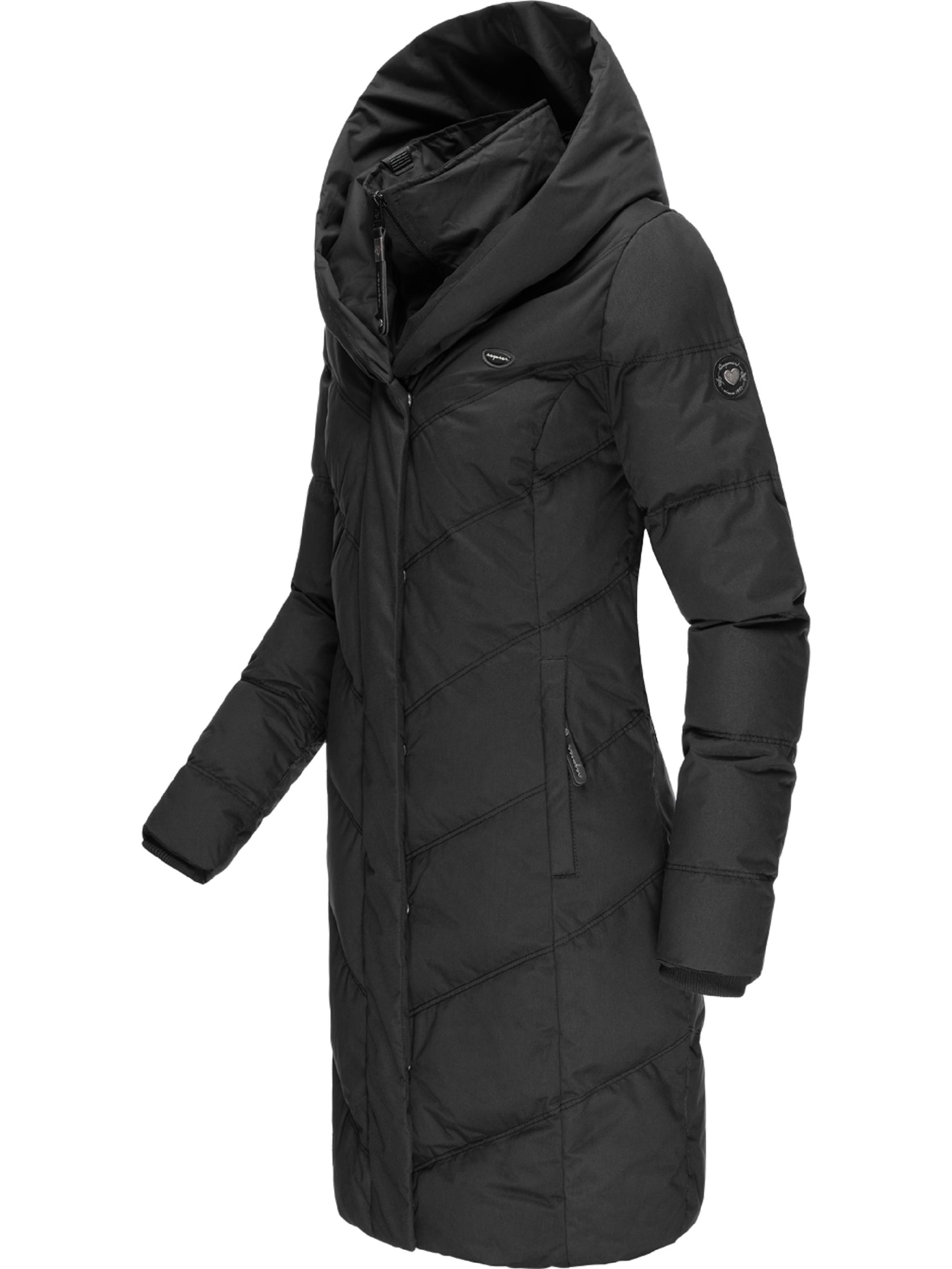 Langer Winter Steppmantel "Natalka II Intl." Black