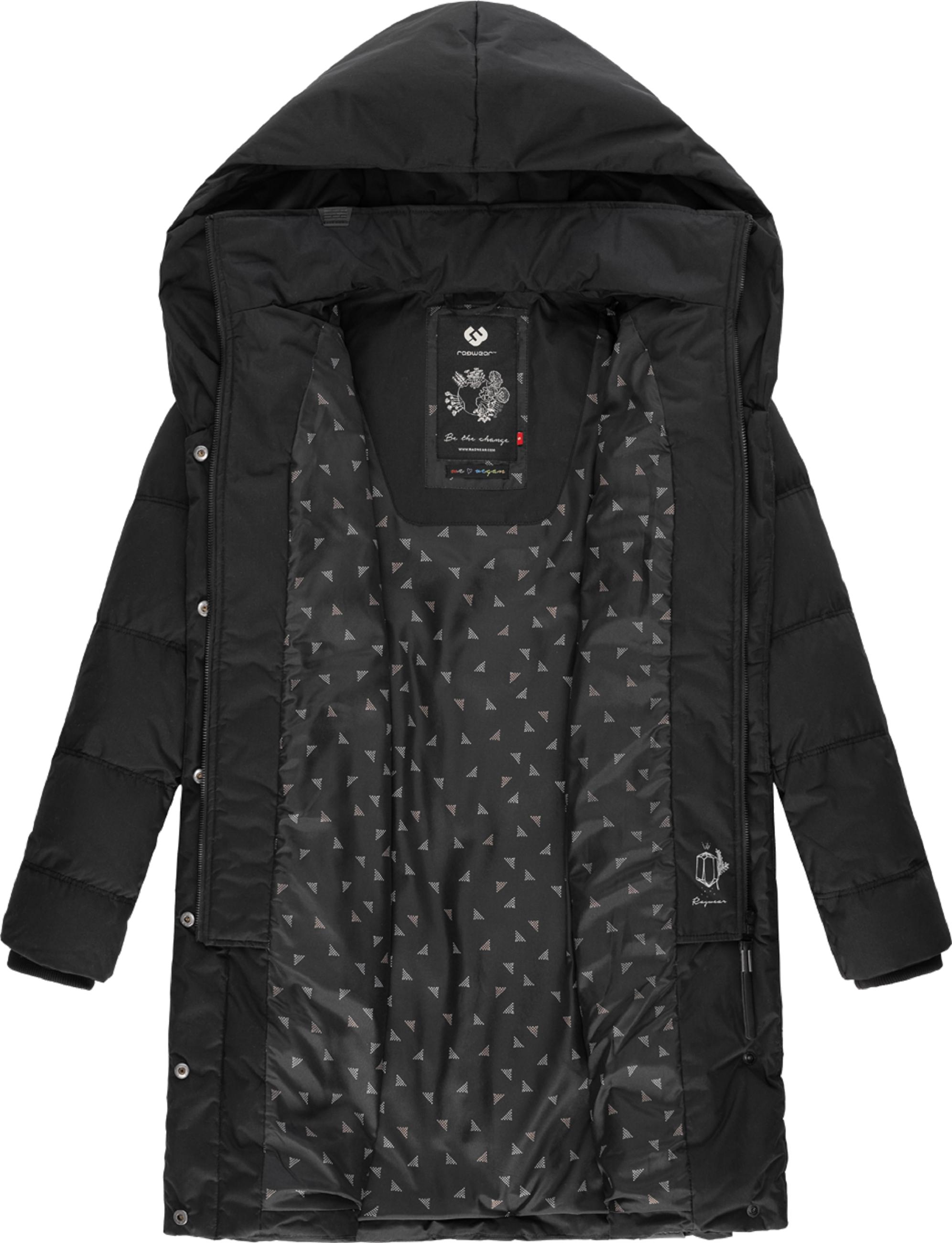 Langer Winter Steppmantel "Natalka II Intl." Black