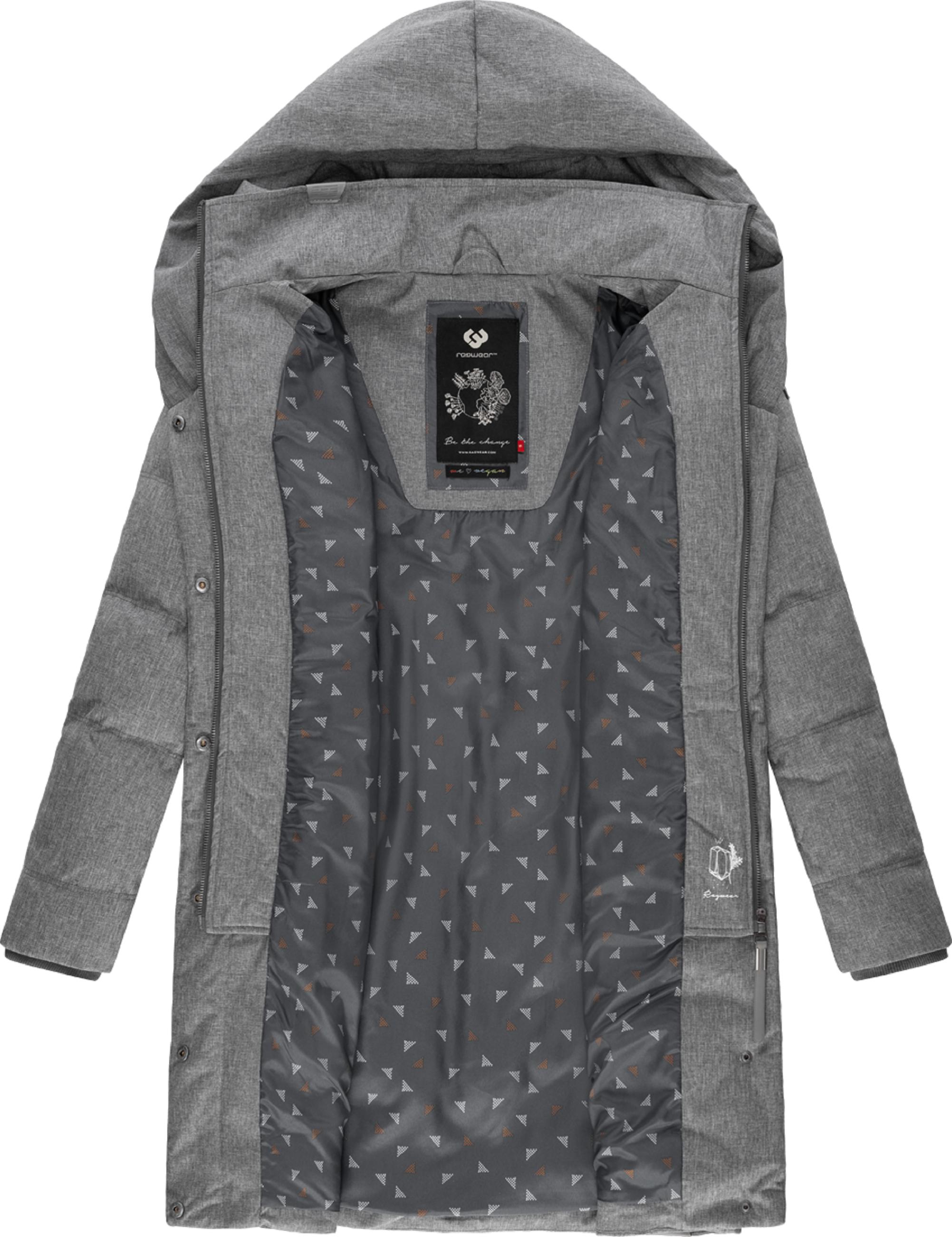 Langer Winter Steppmantel "Natalka II Intl." Grey