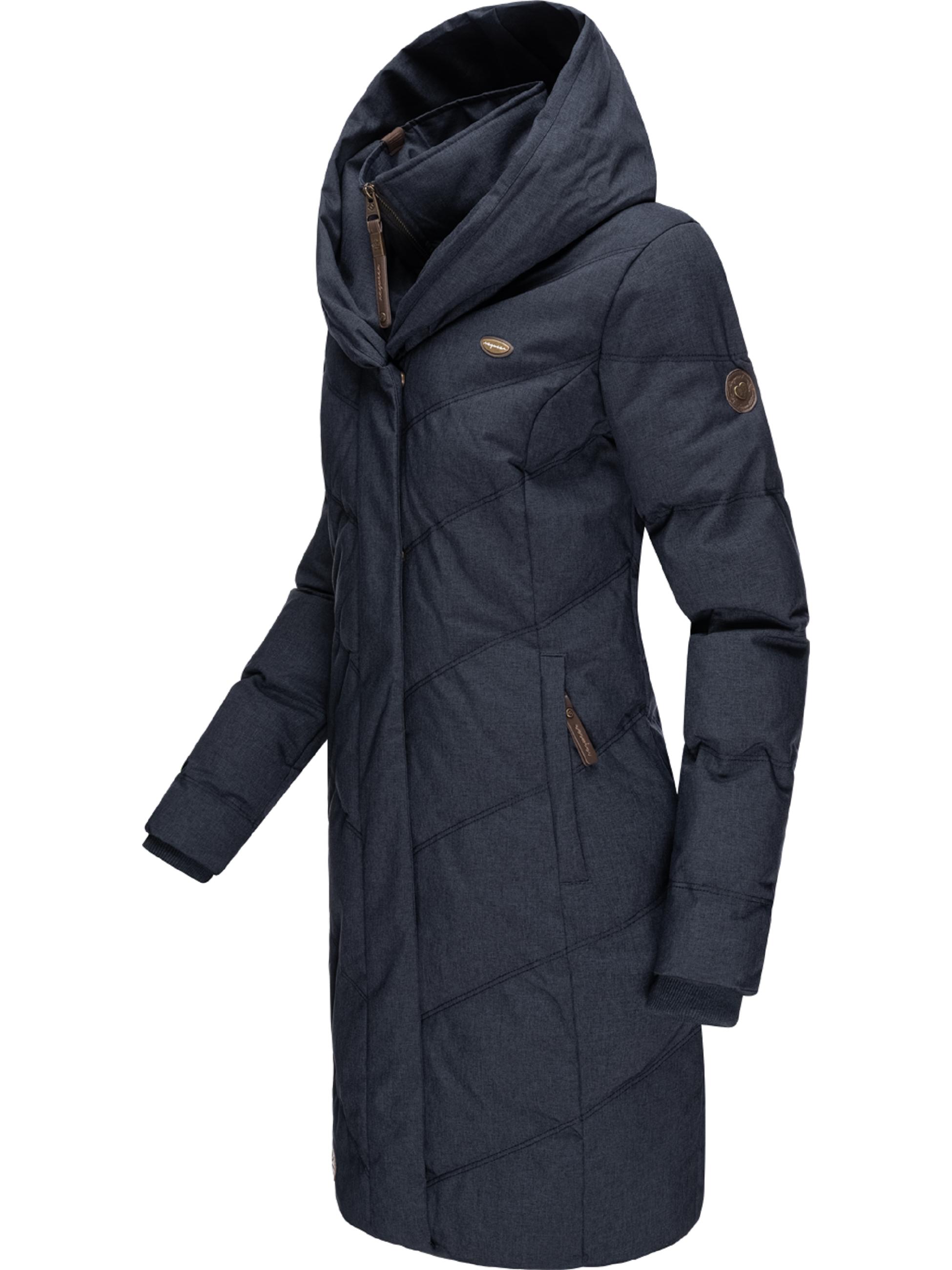 Langer Winter Steppmantel "Natalka II Intl." Navy