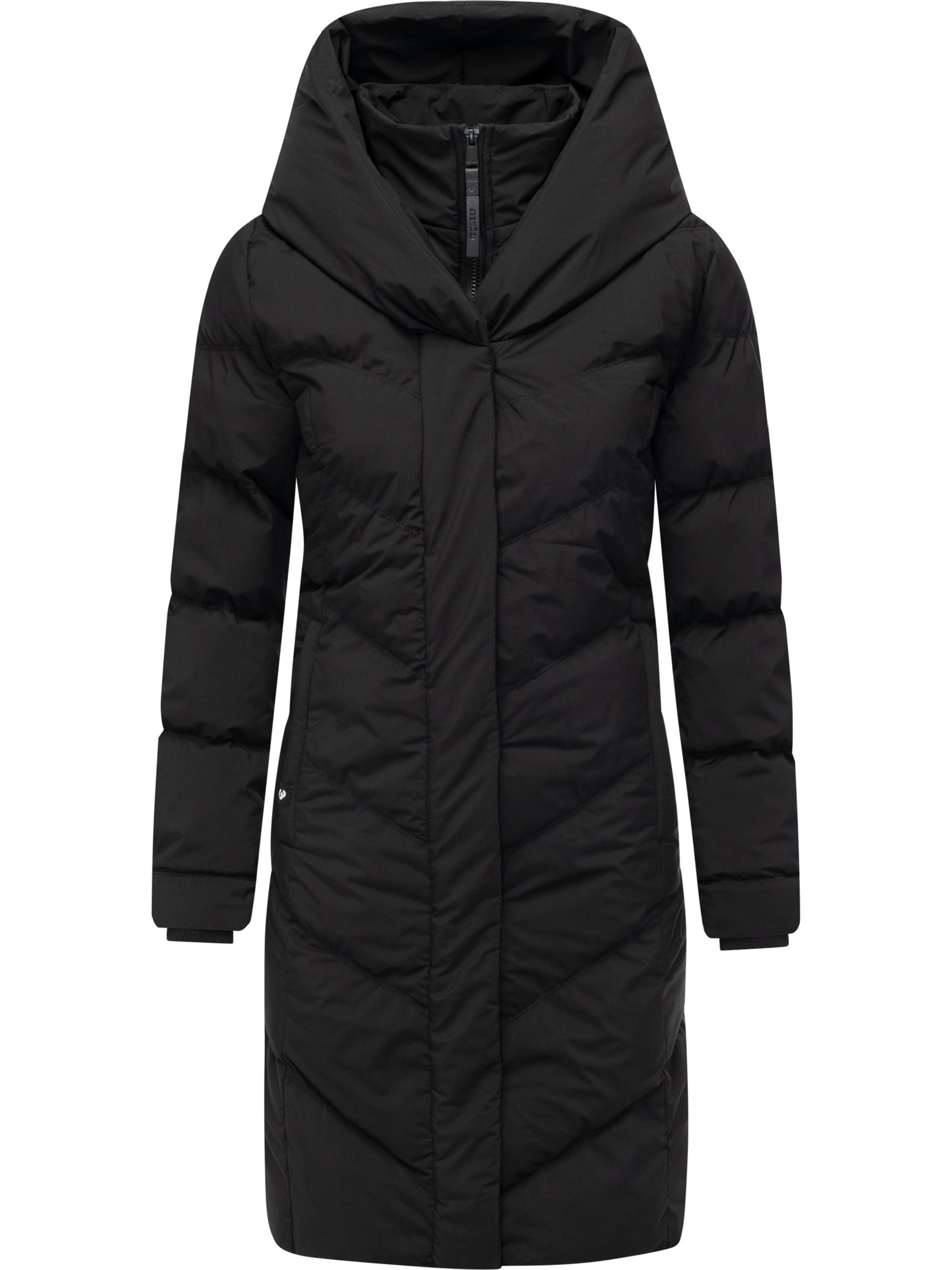 Warmer Steppmantel mit hohem Kragen "Natalka Soft YOUMODO" Black