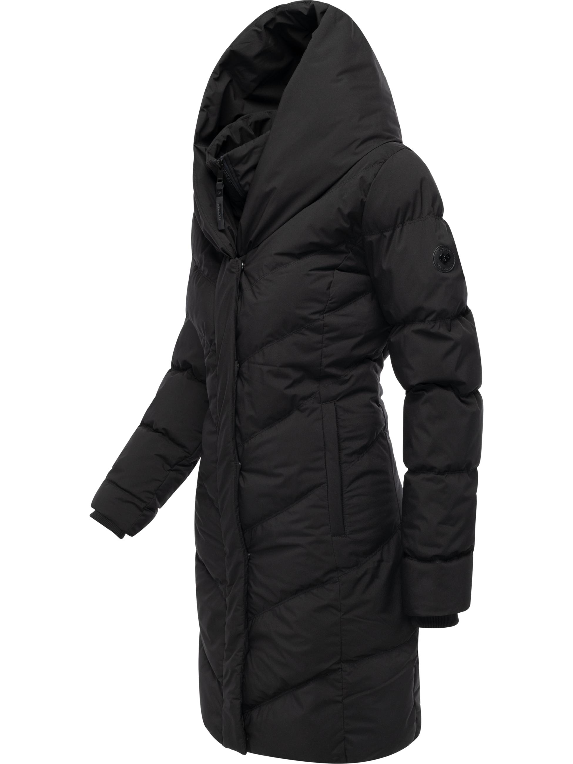 Warmer Steppmantel mit hohem Kragen "Natalka Soft YOUMODO" Black
