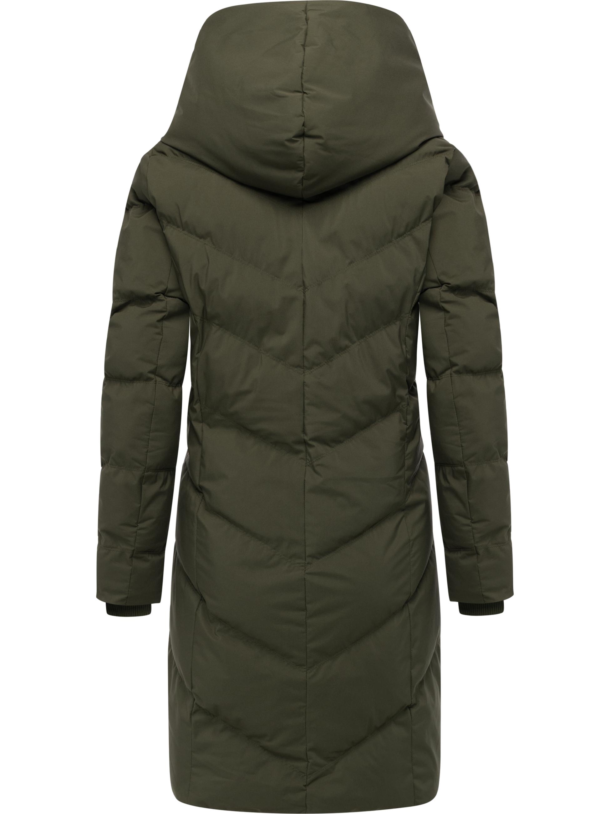 Warmer Steppmantel mit hohem Kragen "Natalka Soft YOUMODO" Dark Olive
