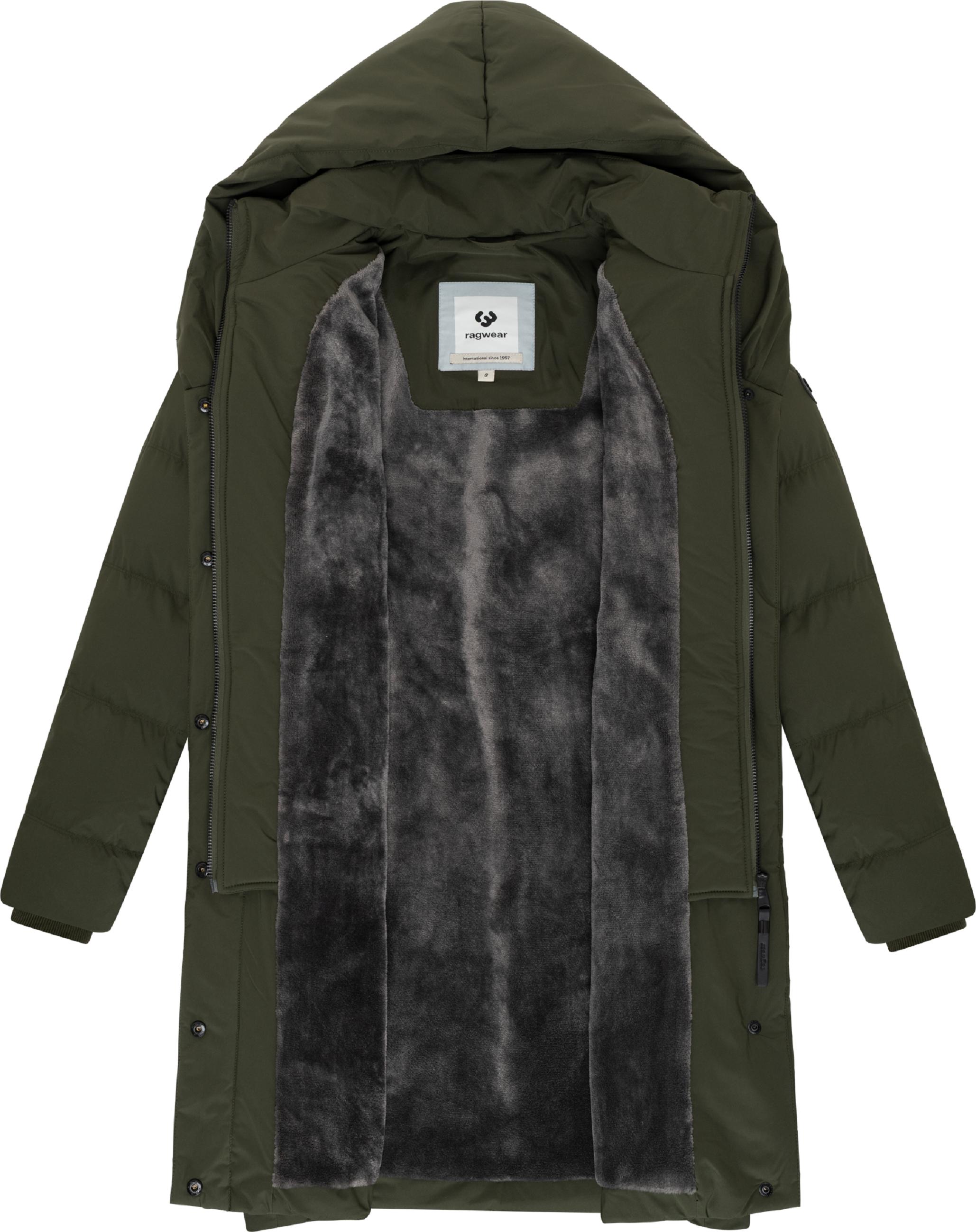 Warmer Steppmantel mit hohem Kragen "Natalka Soft YOUMODO" Dark Olive