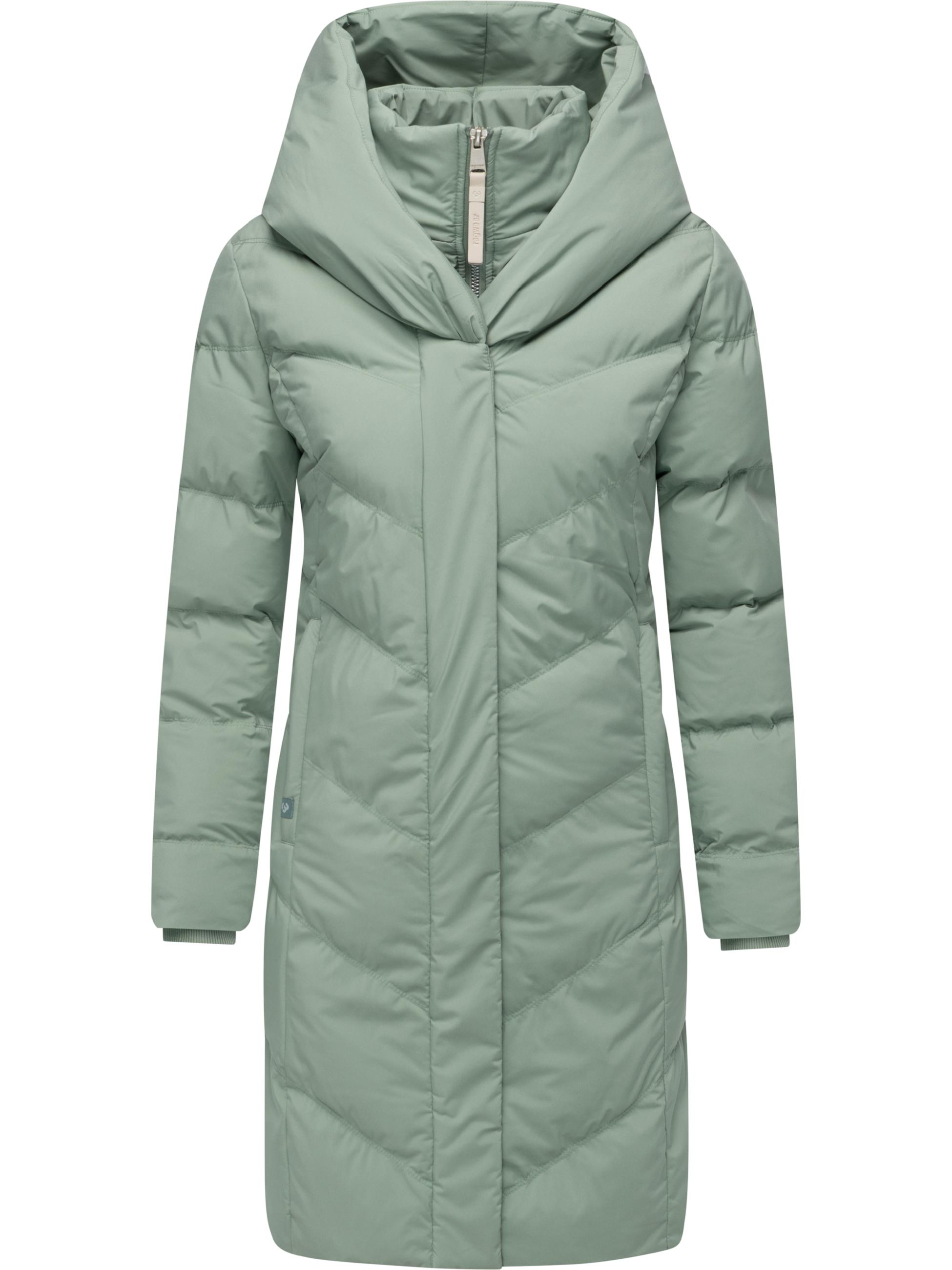 Warmer Steppmantel mit hohem Kragen "Natalka Soft YOUMODO" Dusty Green