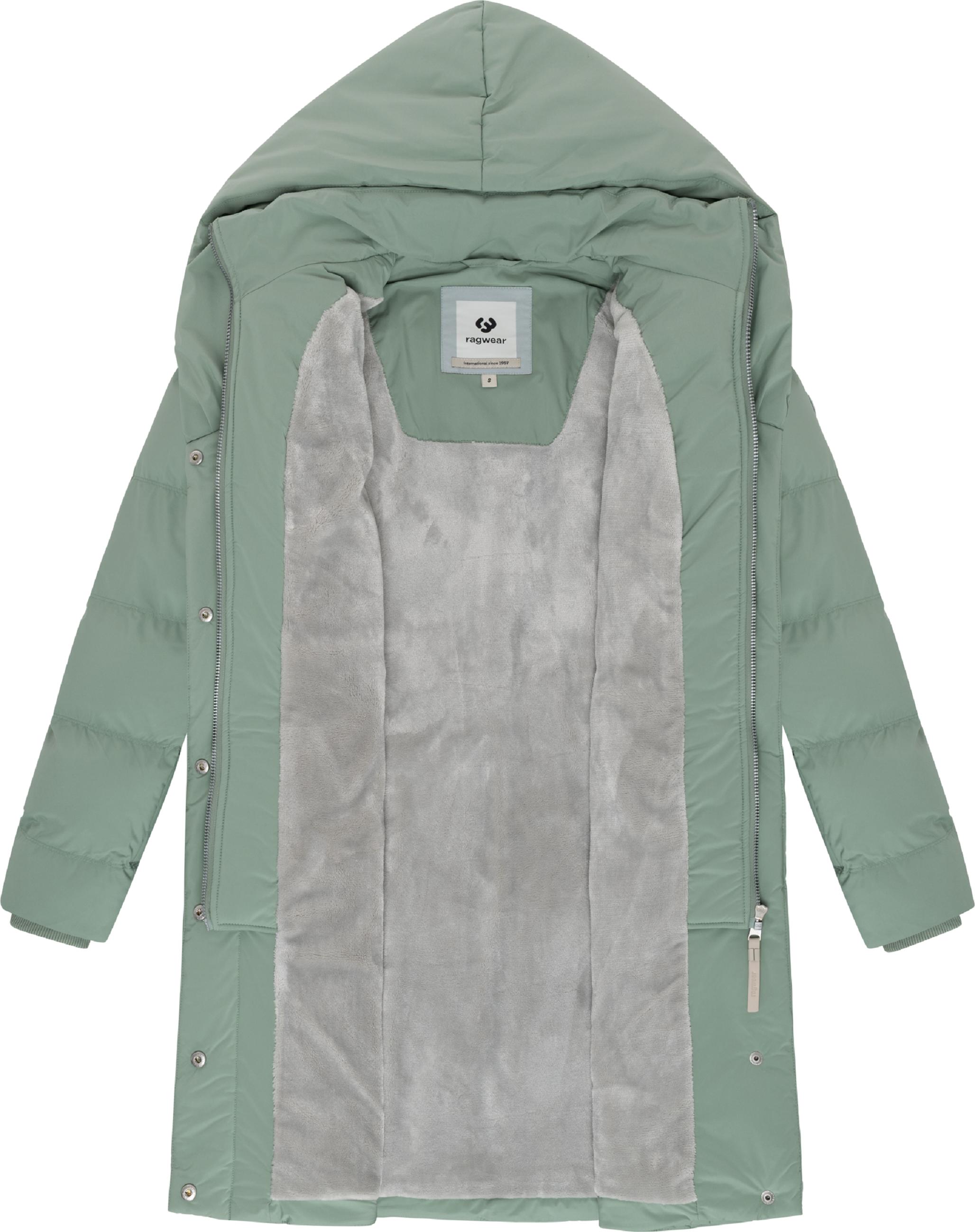 Warmer Steppmantel mit hohem Kragen "Natalka Soft YOUMODO" Dusty Green
