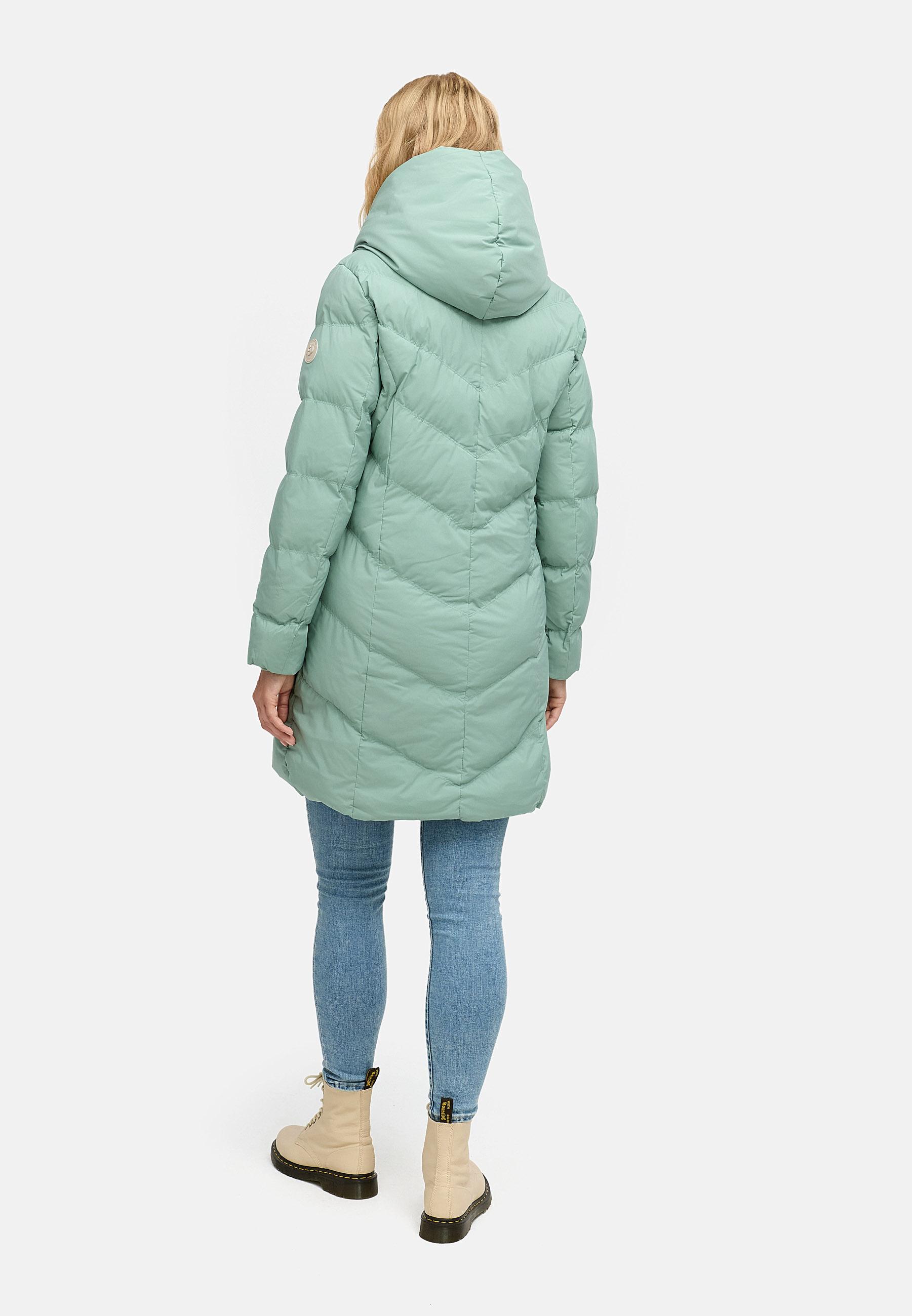 Warmer Steppmantel mit hohem Kragen "Natalka Soft YOUMODO" Dusty Green