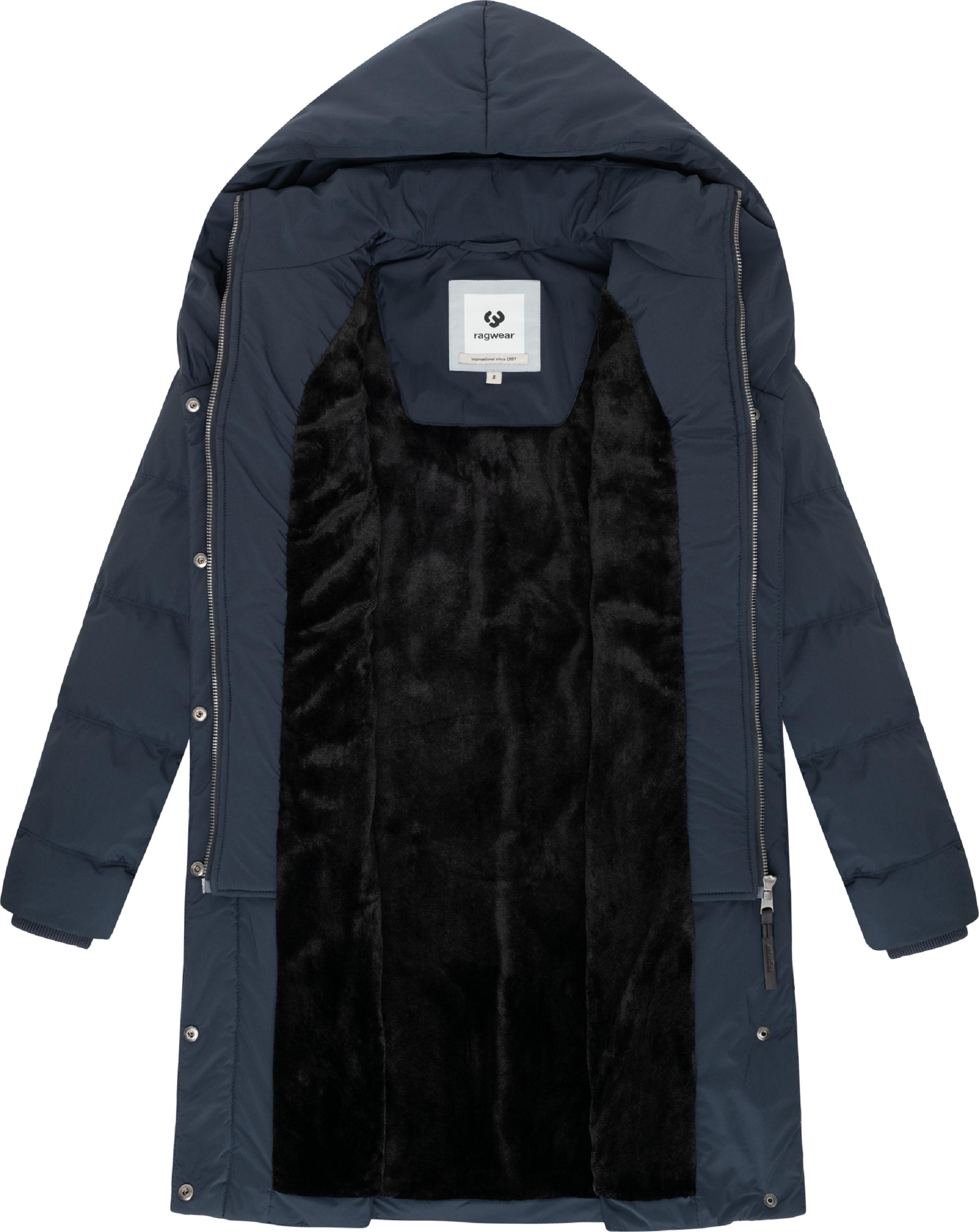 Warmer Steppmantel mit hohem Kragen "Natalka Soft YOUMODO" Navy