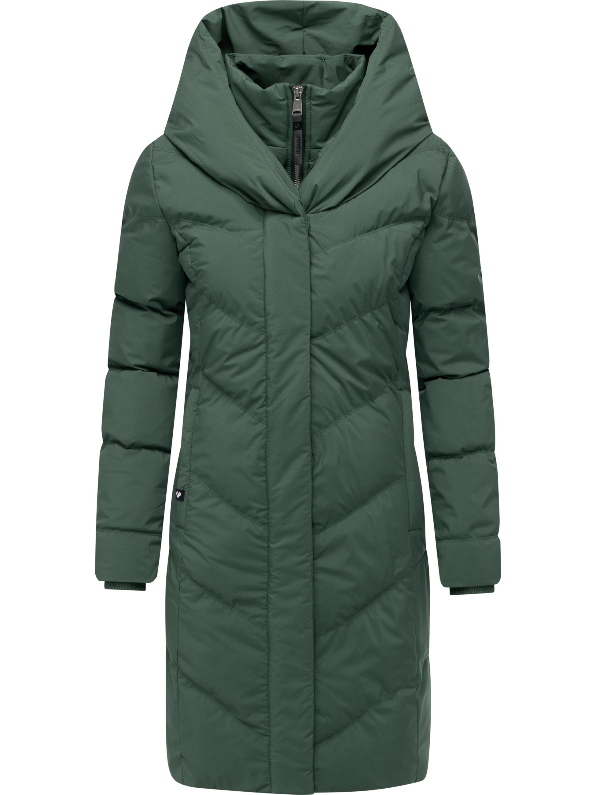 Warmer Steppmantel mit hohem Kragen "Natalka Soft YOUMODO" Pine Green