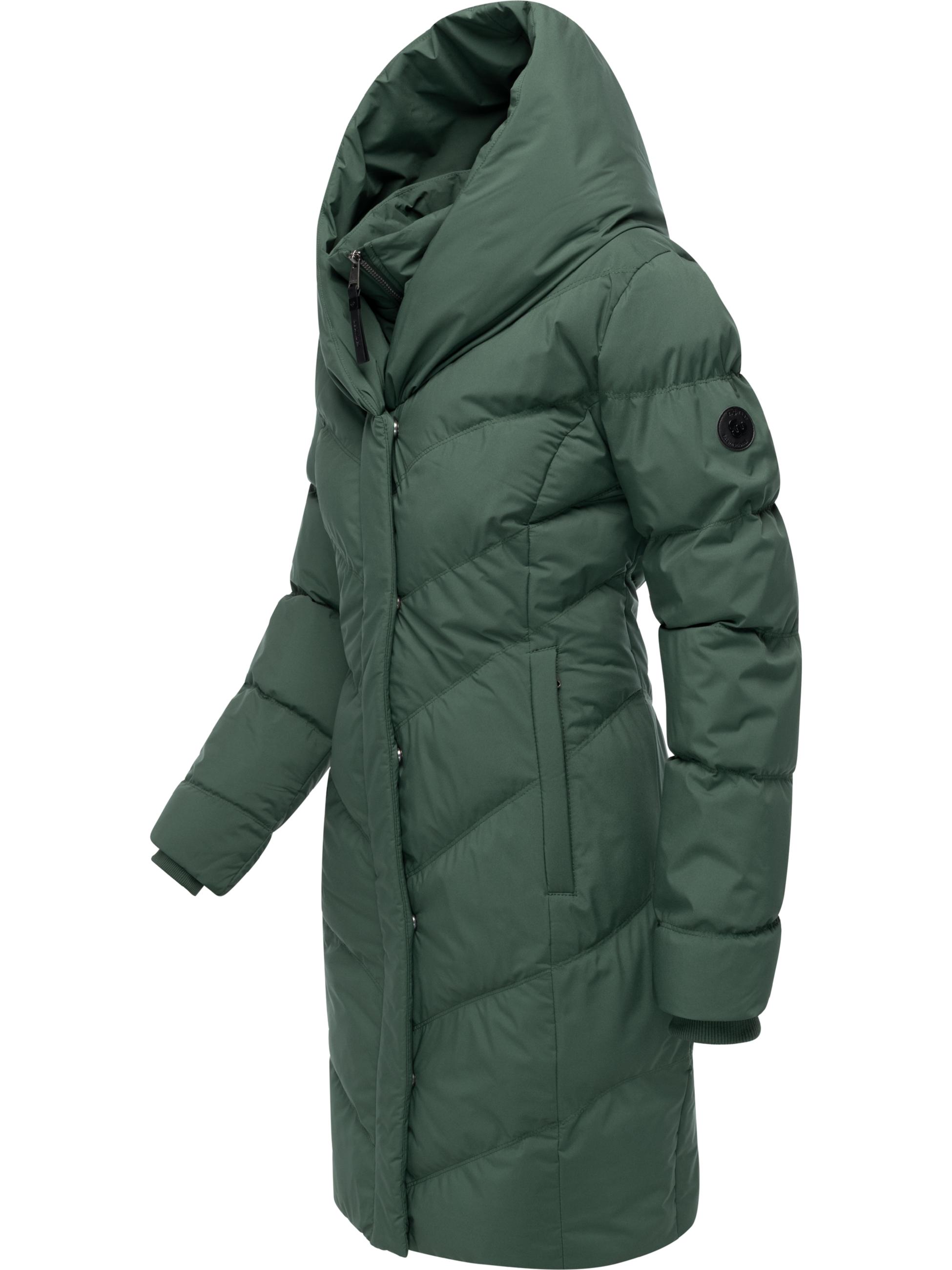 Warmer Steppmantel mit hohem Kragen "Natalka Soft YOUMODO" Pine Green