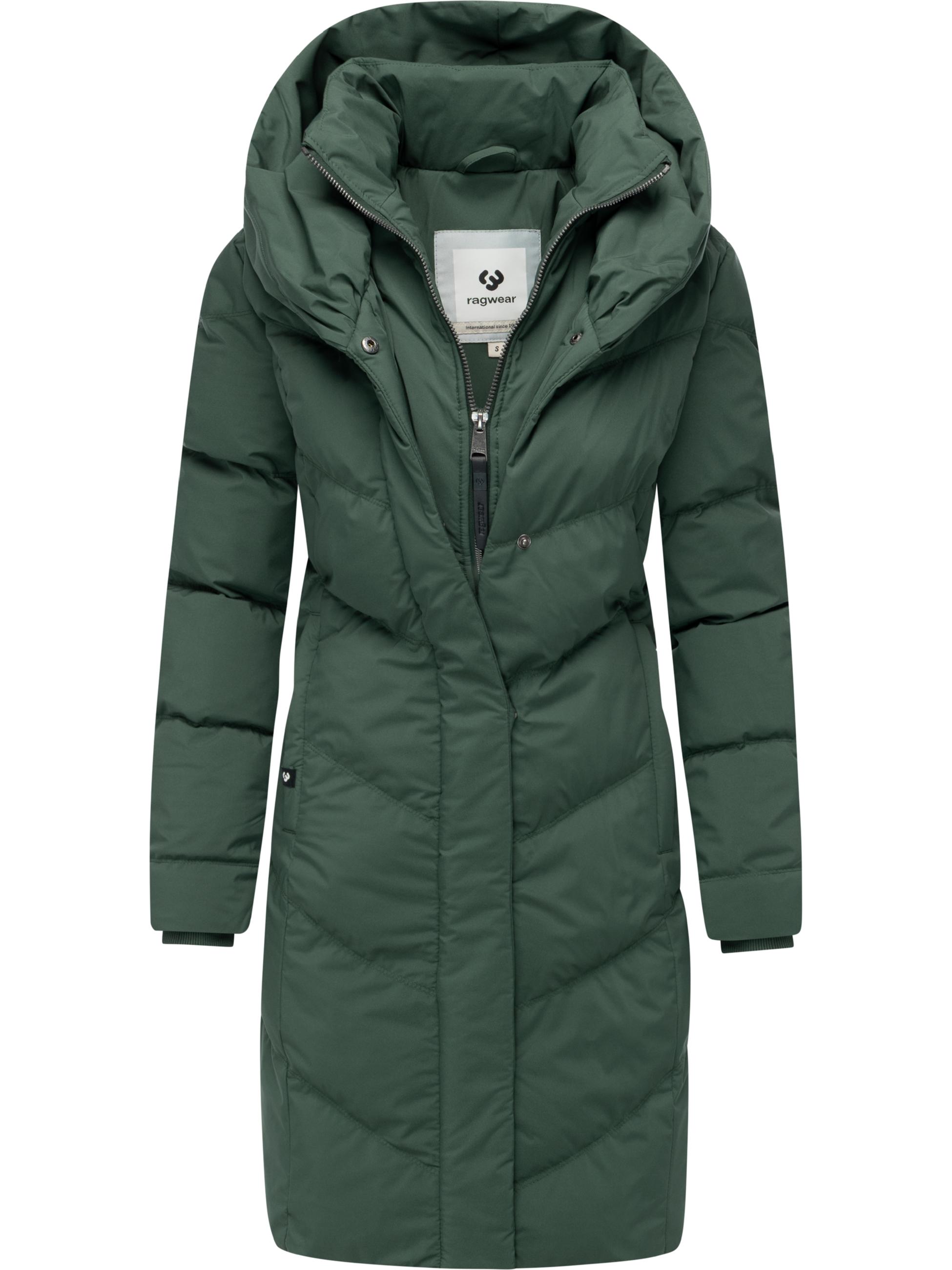 Warmer Steppmantel mit hohem Kragen "Natalka Soft YOUMODO" Pine Green