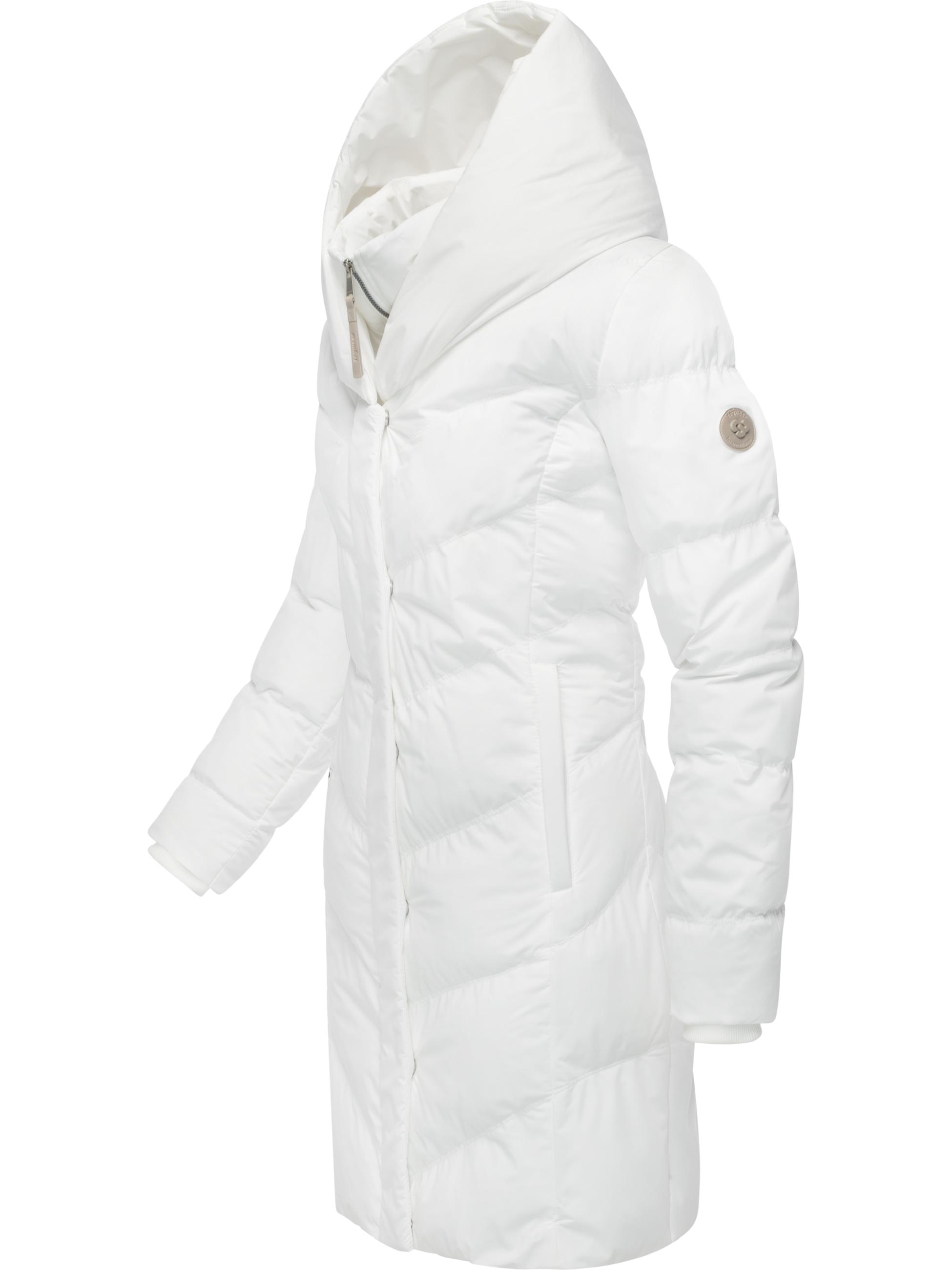 Warmer Steppmantel mit hohem Kragen "Natalka Soft YOUMODO" White