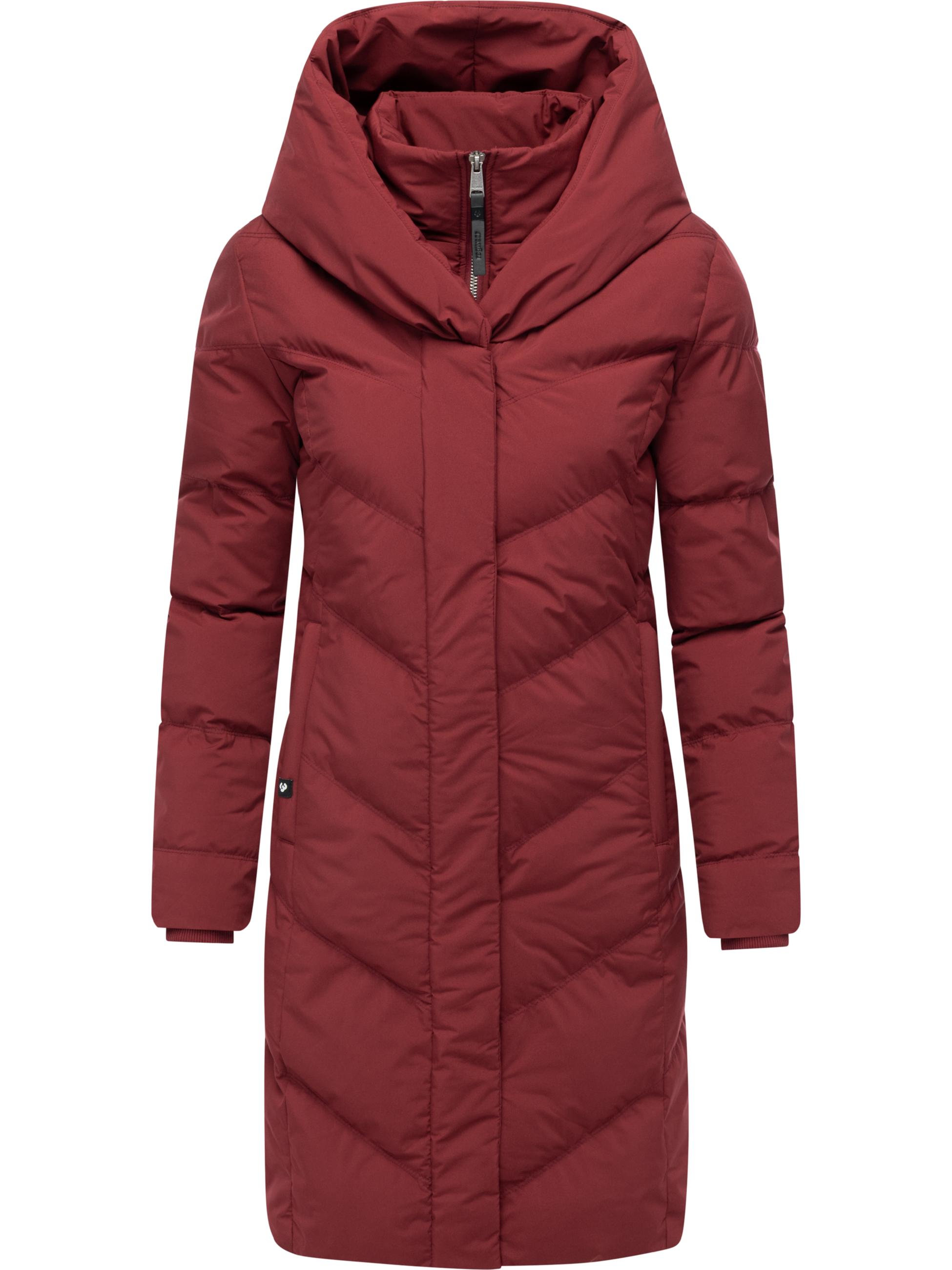 Warmer Steppmantel mit hohem Kragen "Natalka Soft YOUMODO" Wine Red