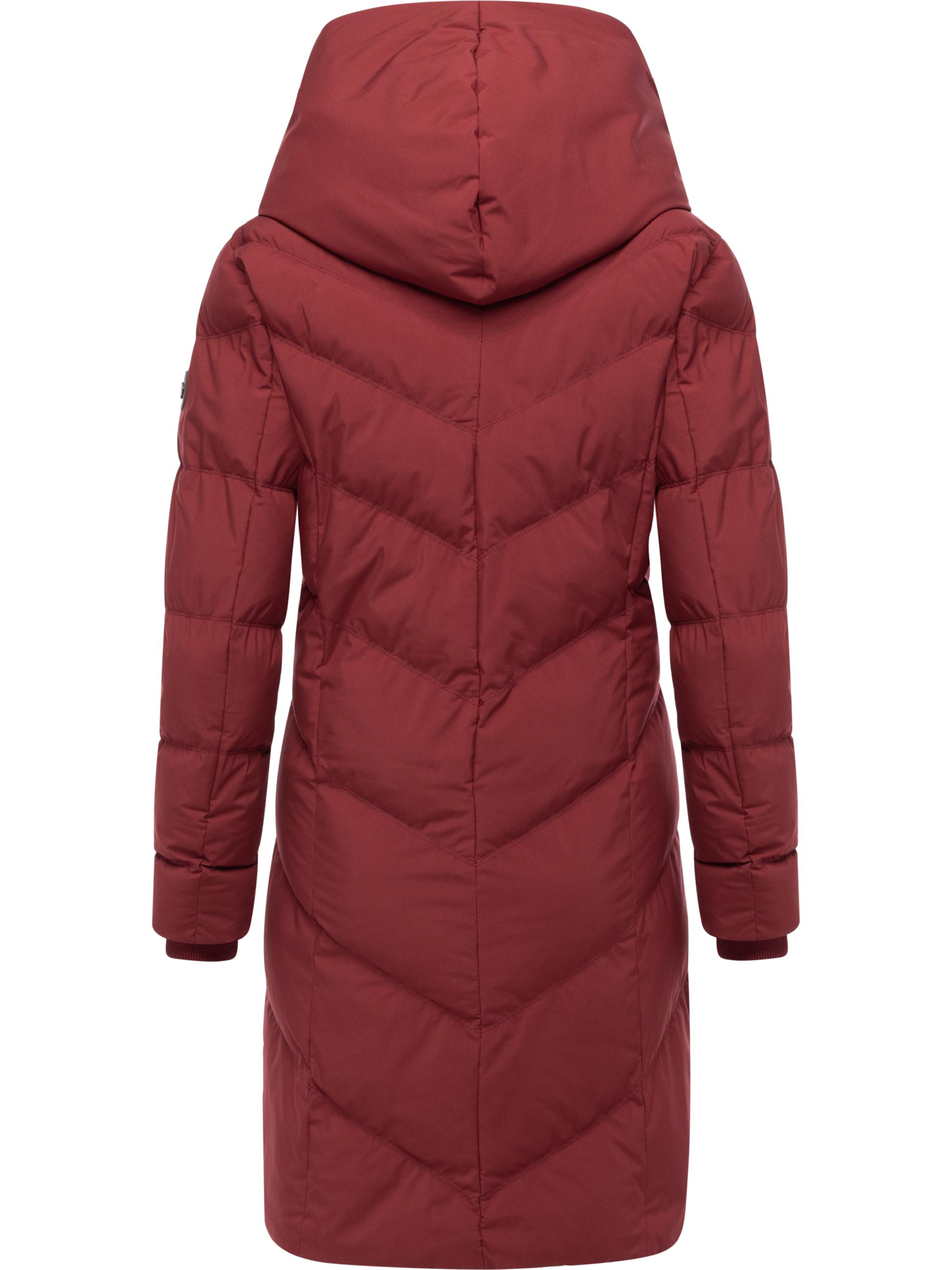 Warmer Steppmantel mit hohem Kragen "Natalka Soft YOUMODO" Wine Red