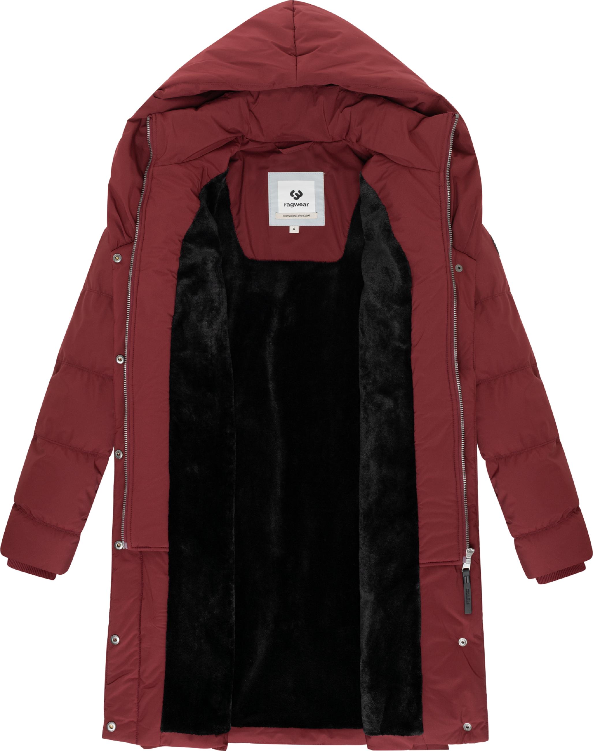 Warmer Steppmantel mit hohem Kragen "Natalka Soft YOUMODO" Wine Red