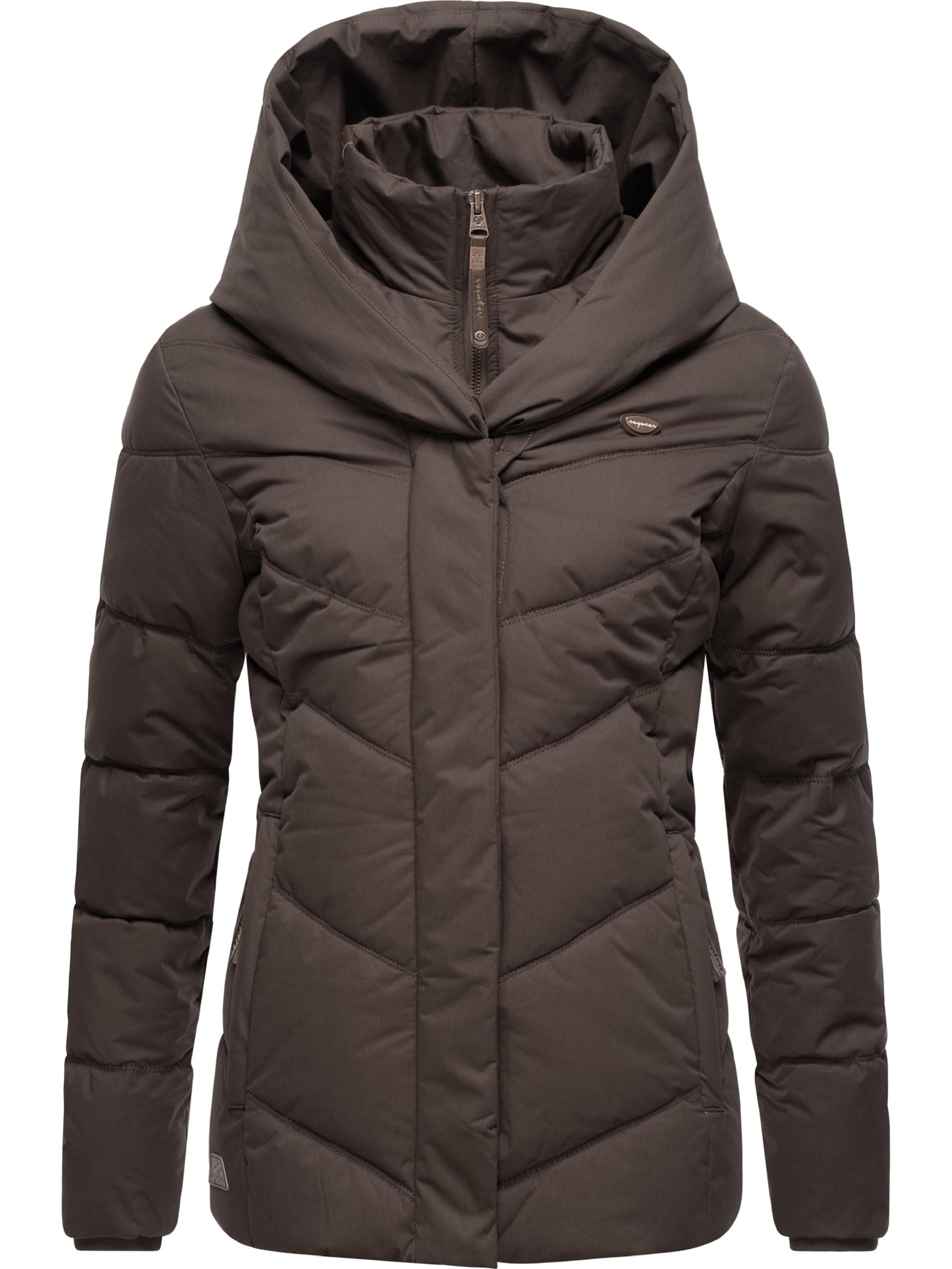 Gesteppte Winterjacke mit großen Kragen und Kapuze "Natesa Intl." Dark Choco22