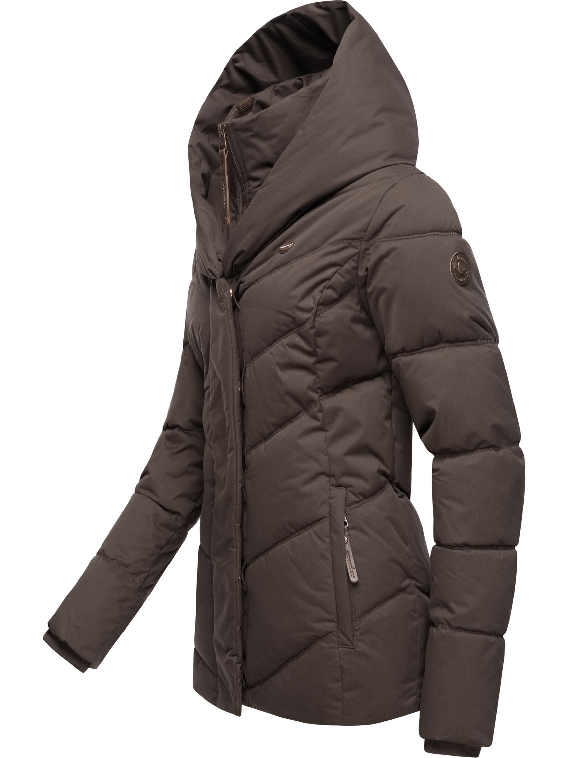 Gesteppte Winterjacke mit großen Kragen und Kapuze "Natesa Intl." Dark Choco22