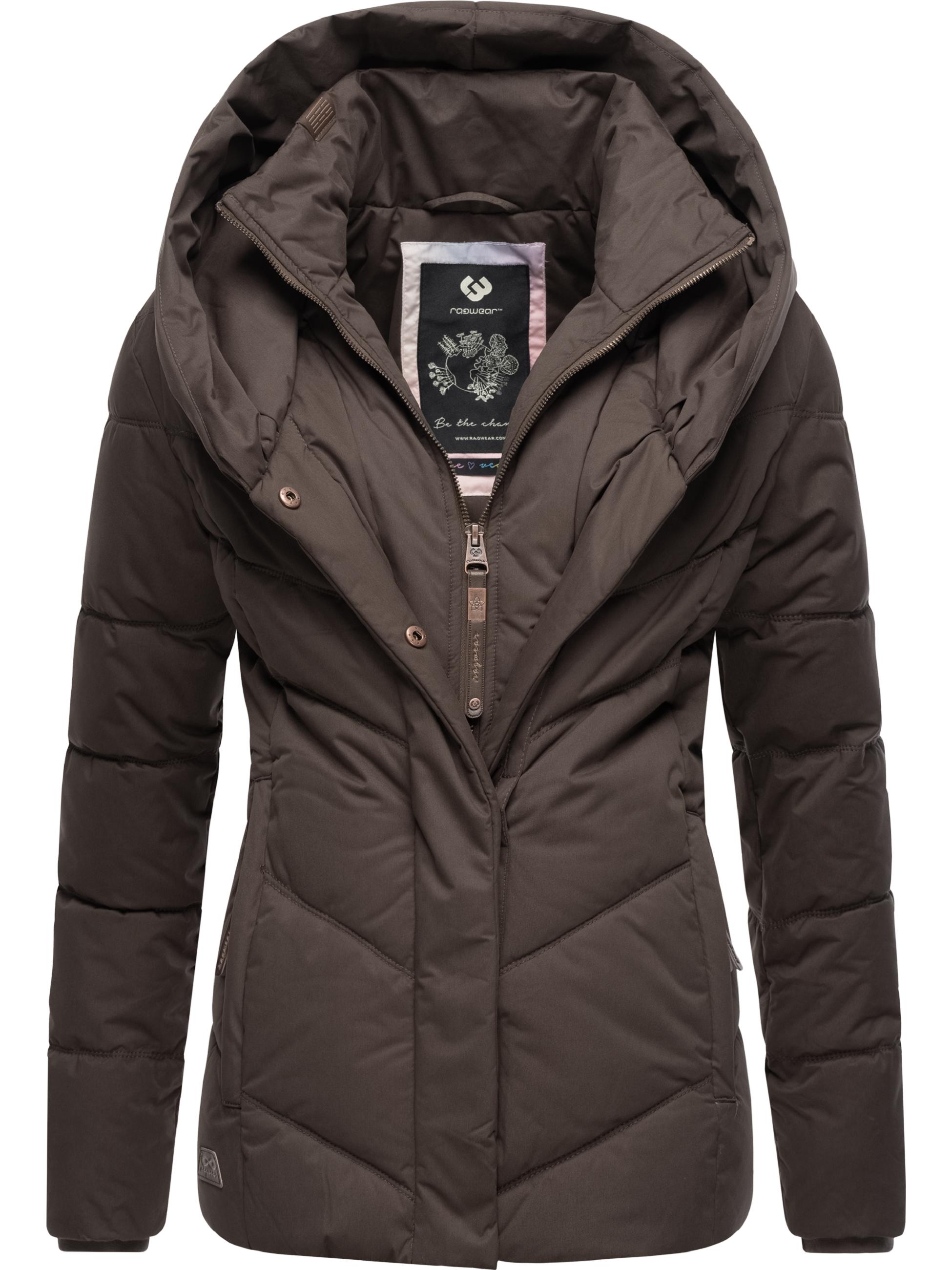 Gesteppte Winterjacke mit großen Kragen und Kapuze "Natesa Intl." Dark Choco22