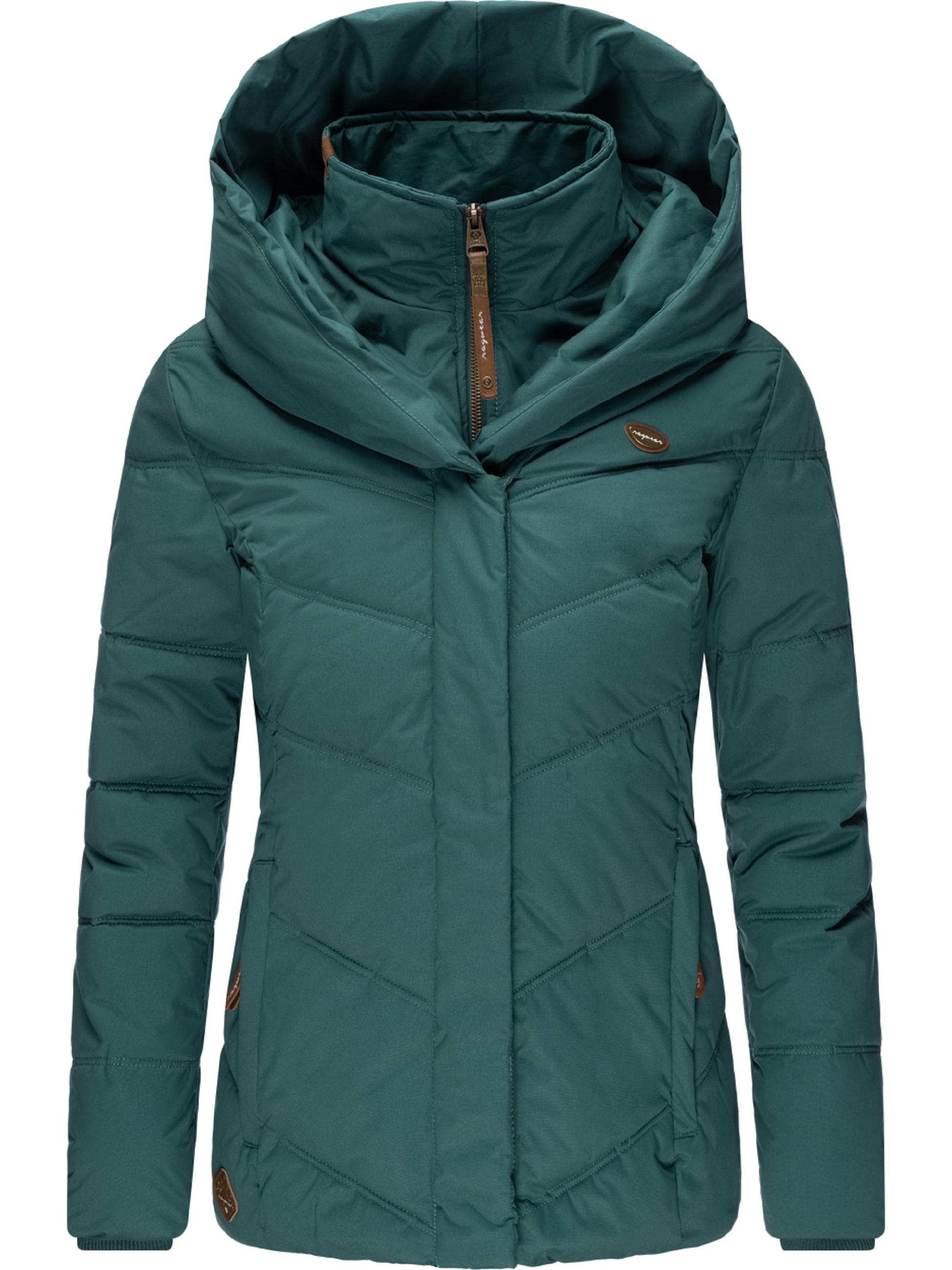 Gesteppte Winterjacke mit großen Kragen und Kapuze "Natesa Intl." Dark Green