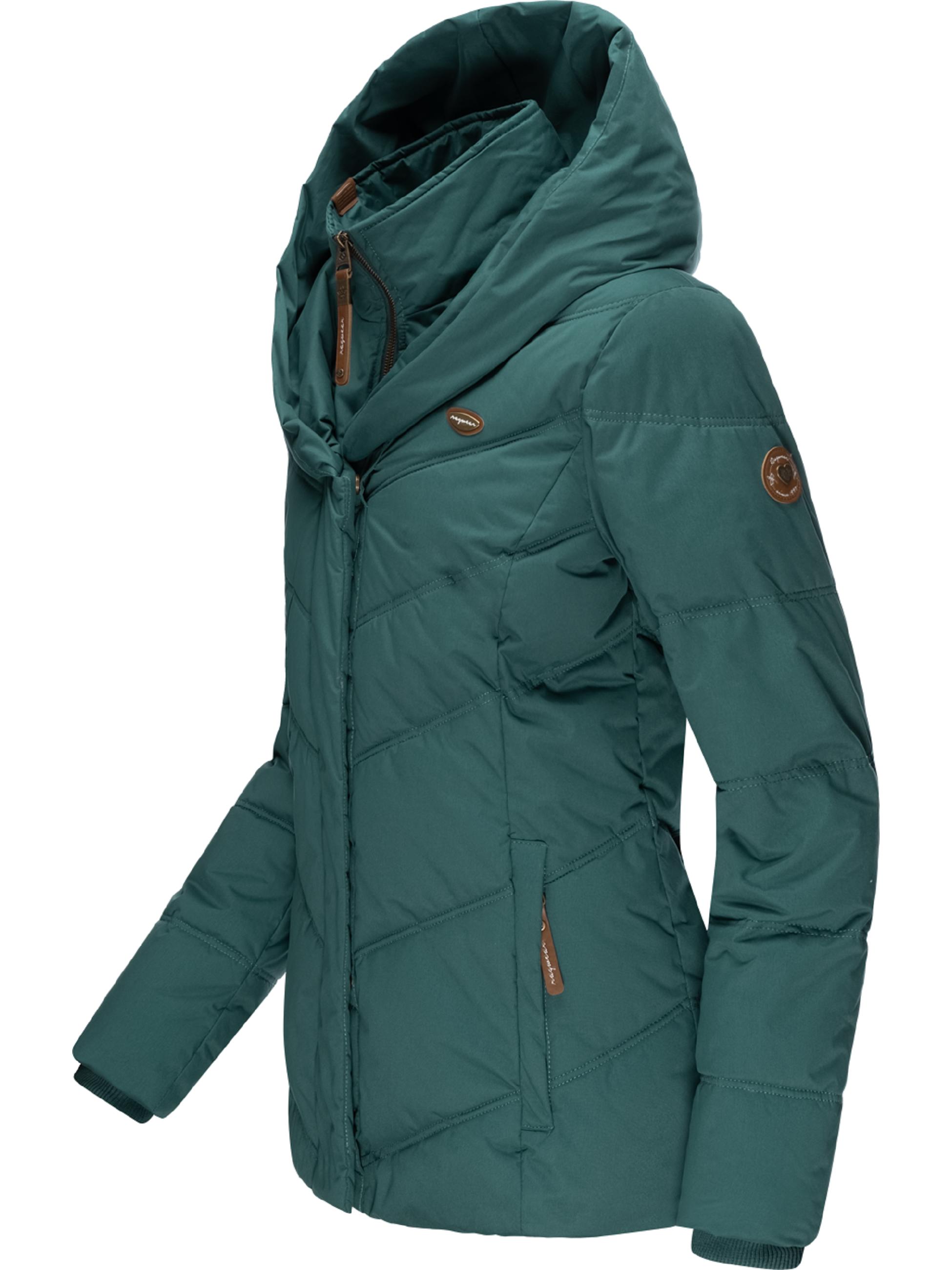 Gesteppte Winterjacke mit großen Kragen und Kapuze "Natesa Intl." Dark Green