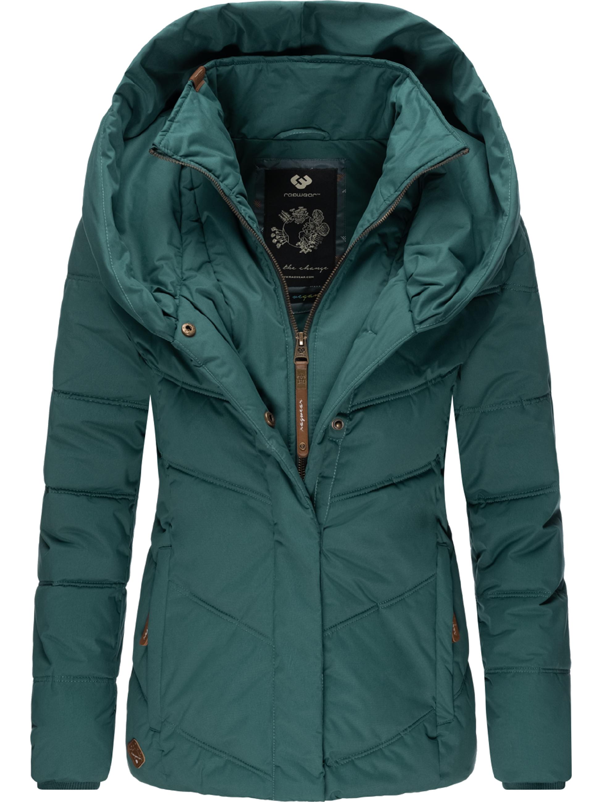 Gesteppte Winterjacke mit großen Kragen und Kapuze "Natesa Intl." Dark Green