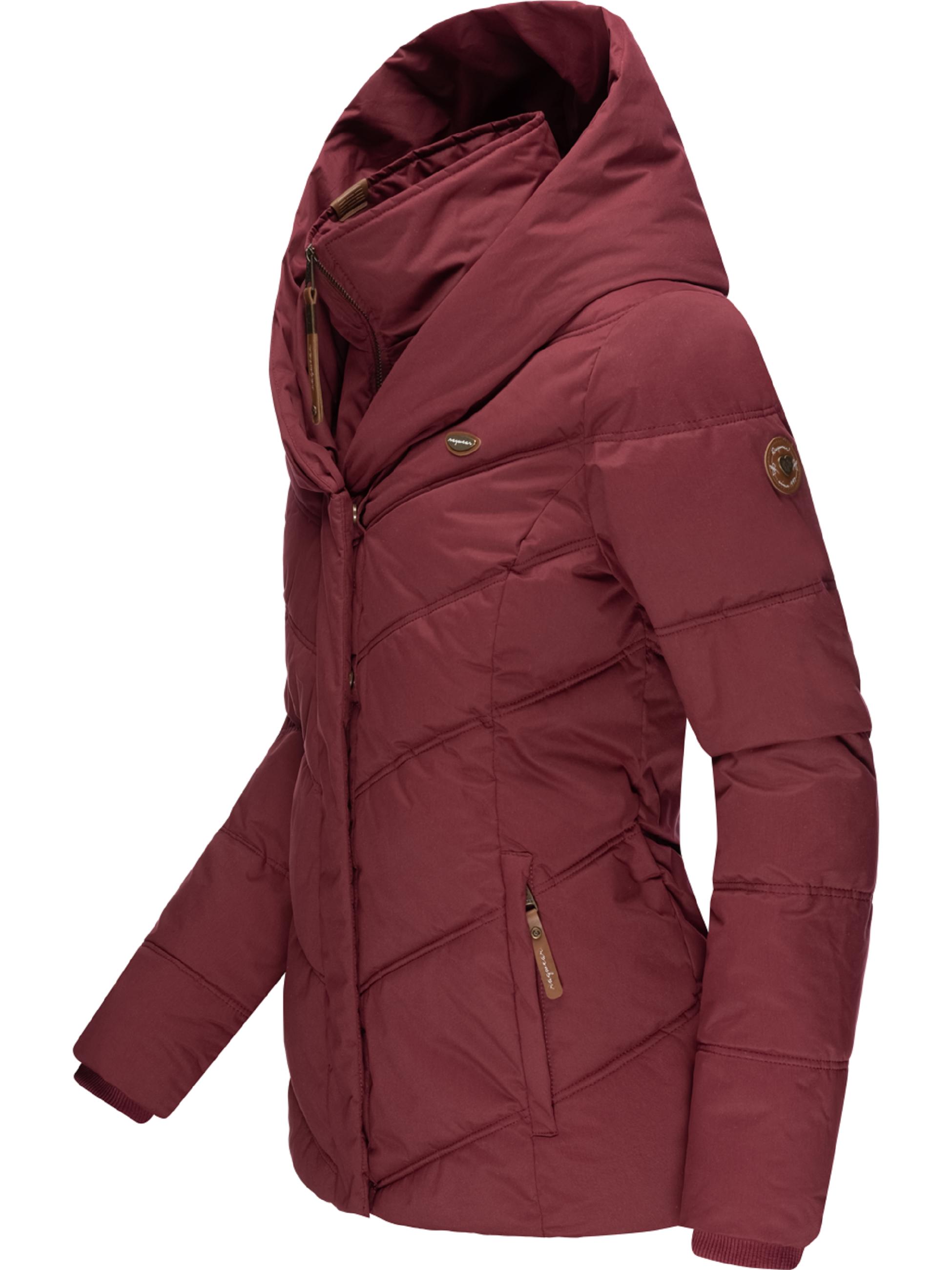 Gesteppte Winterjacke mit großen Kragen und Kapuze "Natesa Intl." Wine Red