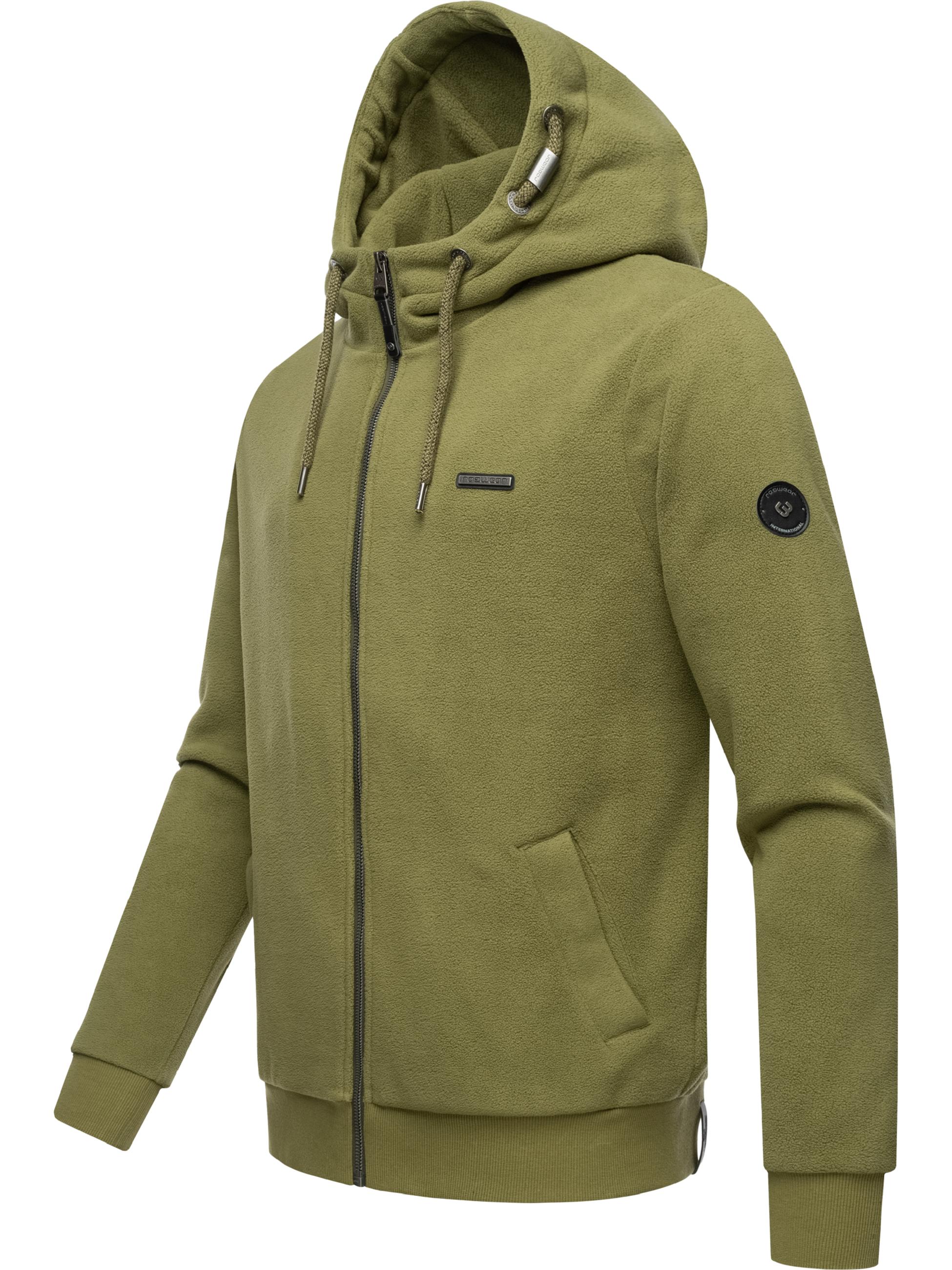 Fleecejacke mit Kapuze "Natte Zip Fleece" Olive