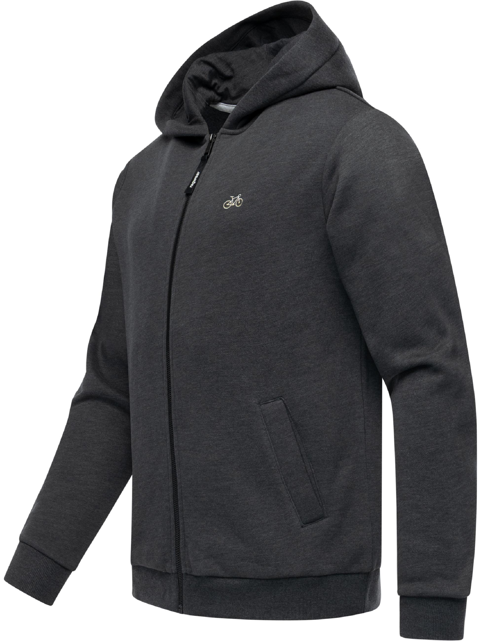 Sweatjacke mit Kapuze "Natten EMB" Dark Grey