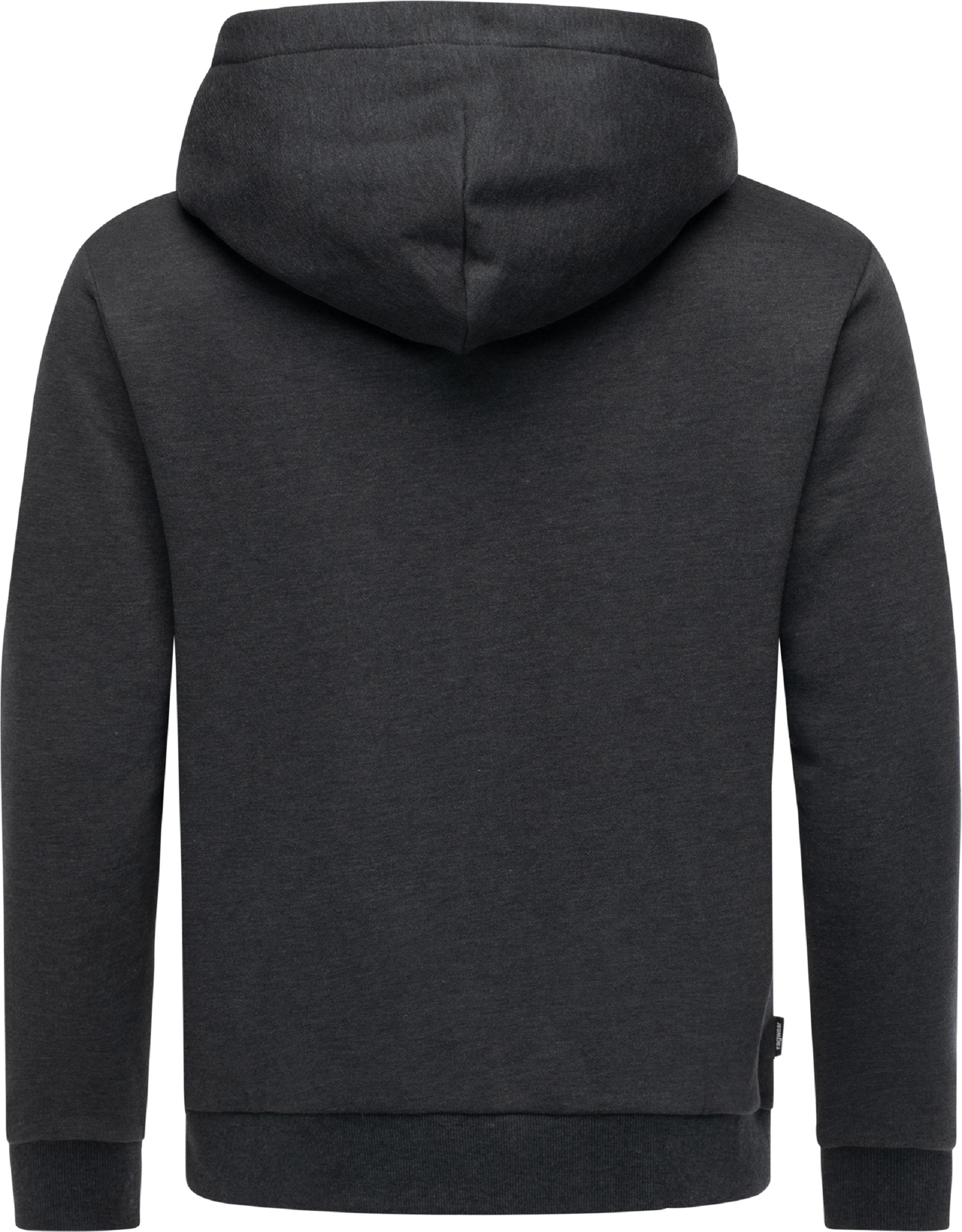 Sweatjacke mit Kapuze "Natten EMB" Dark Grey