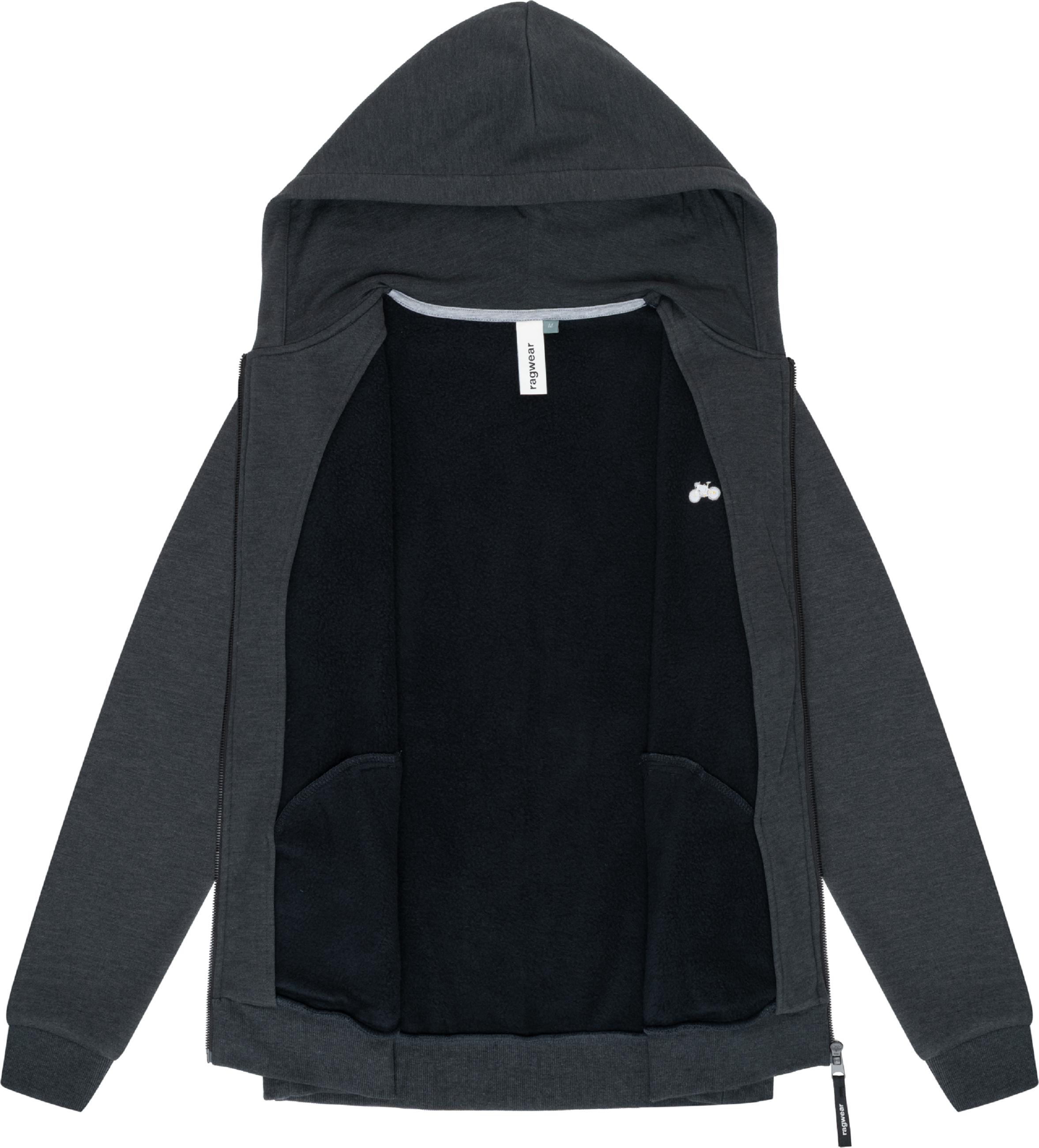 Sweatjacke mit Kapuze "Natten EMB" Dark Grey