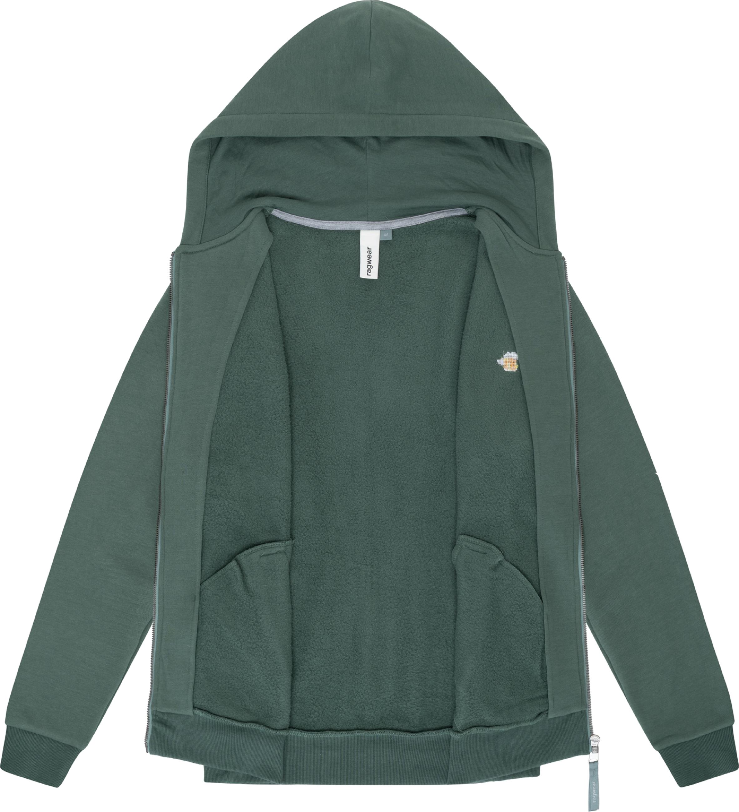 Sweatjacke mit Kapuze "Natten EMB" Dusty Olive