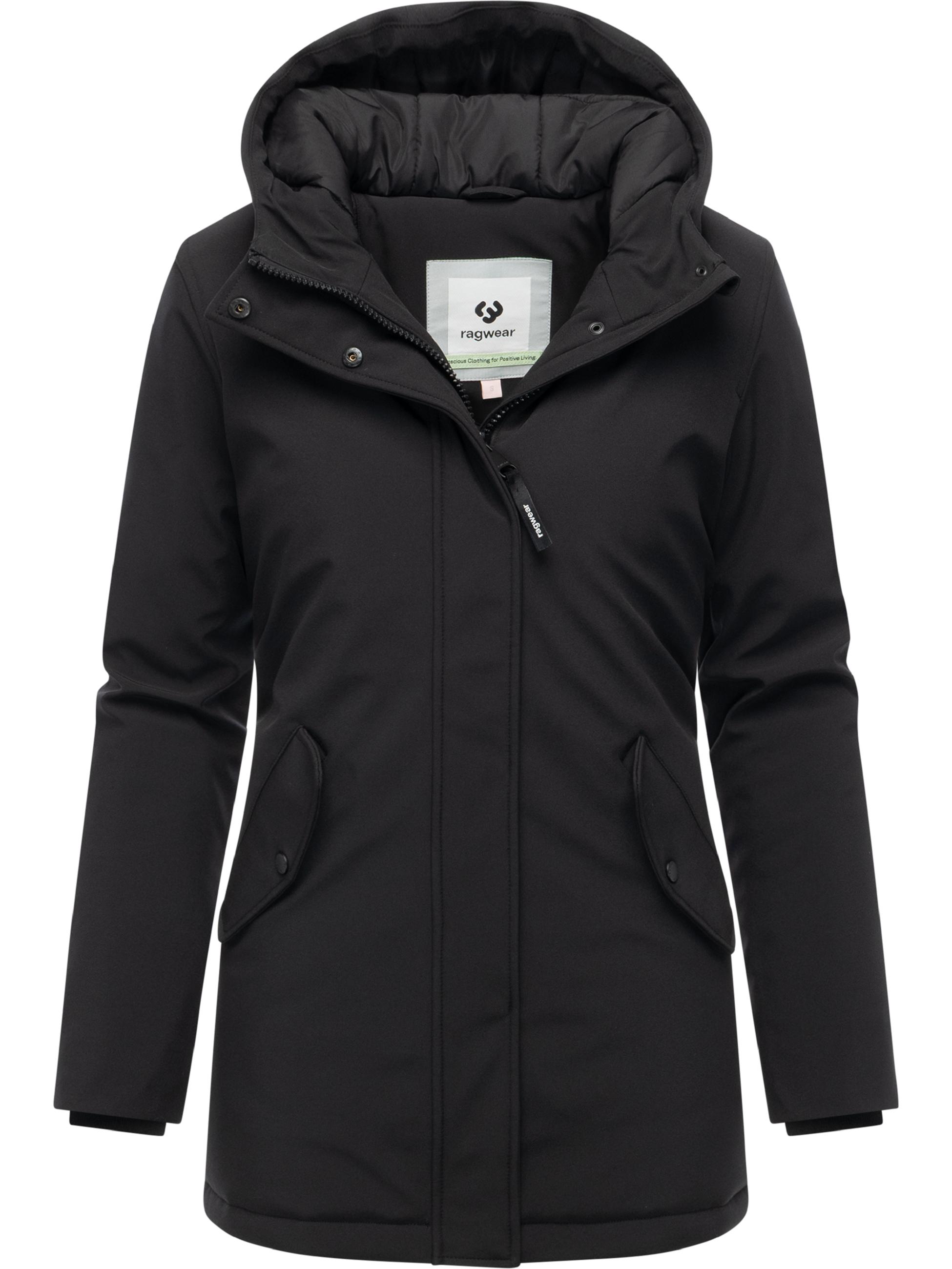 Wasserdichter Softshell-Kurzmantel mit Kapuze "Navanuti" Black