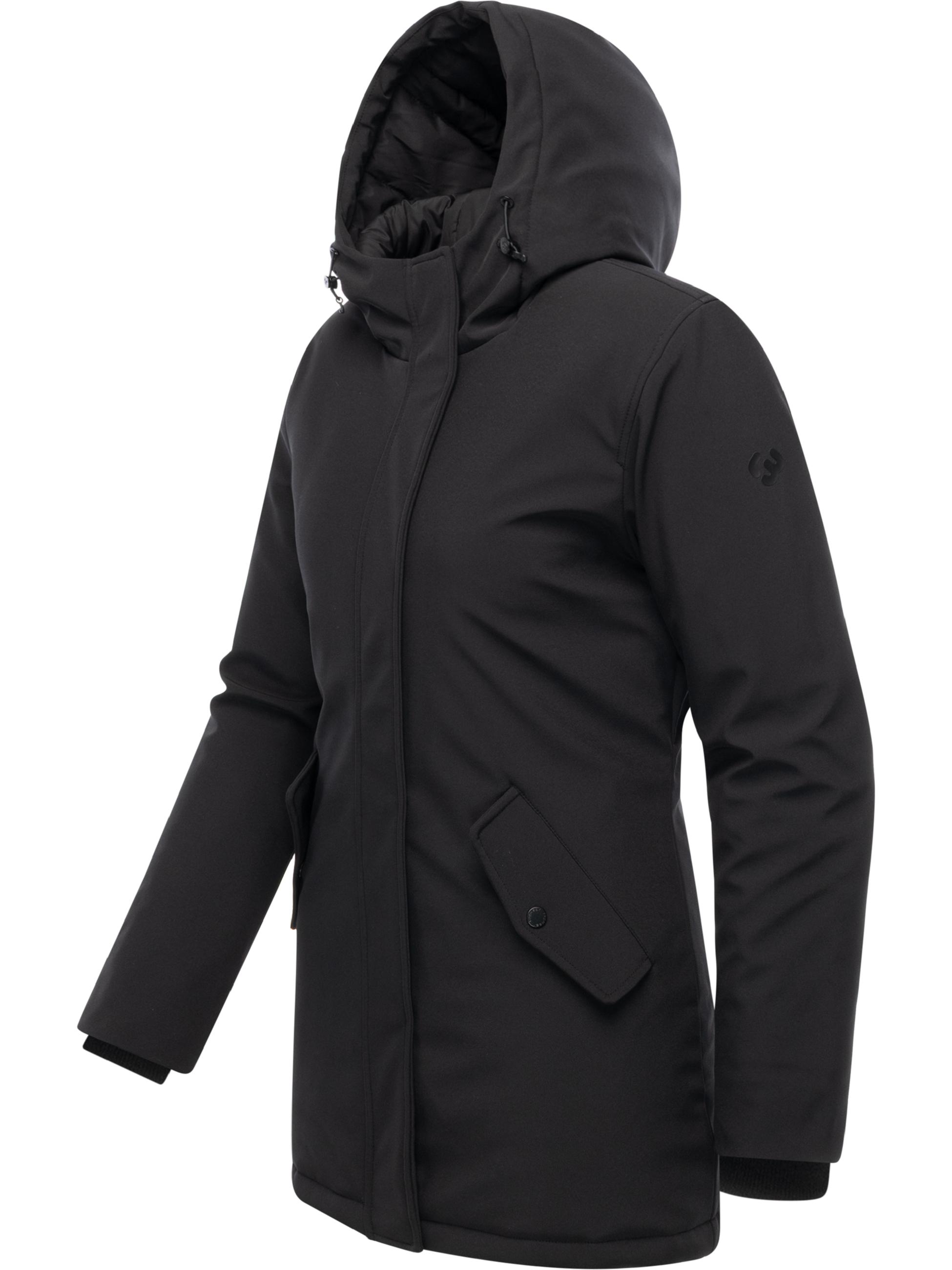 Wasserdichter Softshell-Kurzmantel mit Kapuze "Navanuti" Black