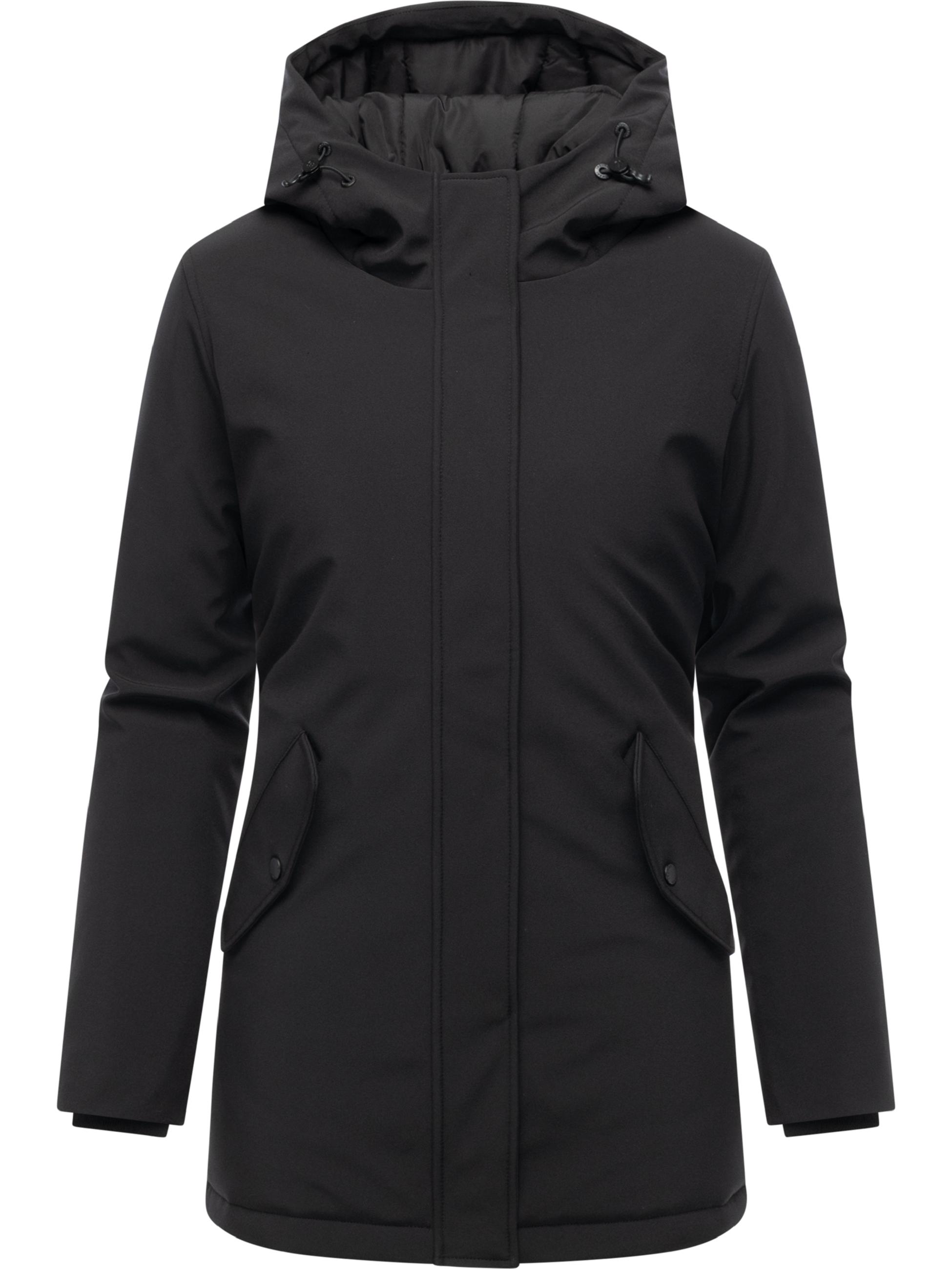Wasserdichter Softshell-Kurzmantel mit Kapuze "Navanuti" Black