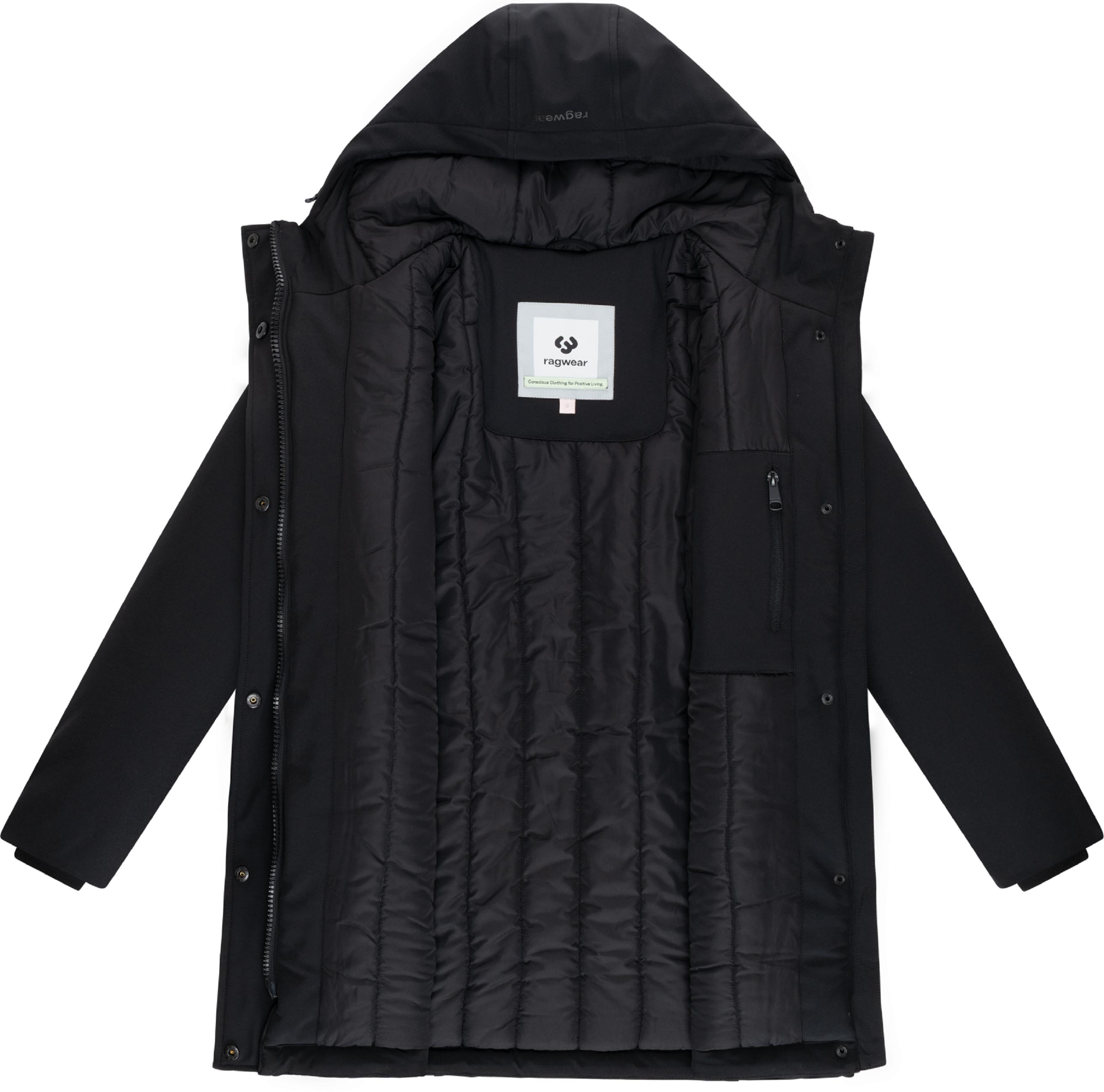 Wasserdichter Softshell-Kurzmantel mit Kapuze "Navanuti" Black