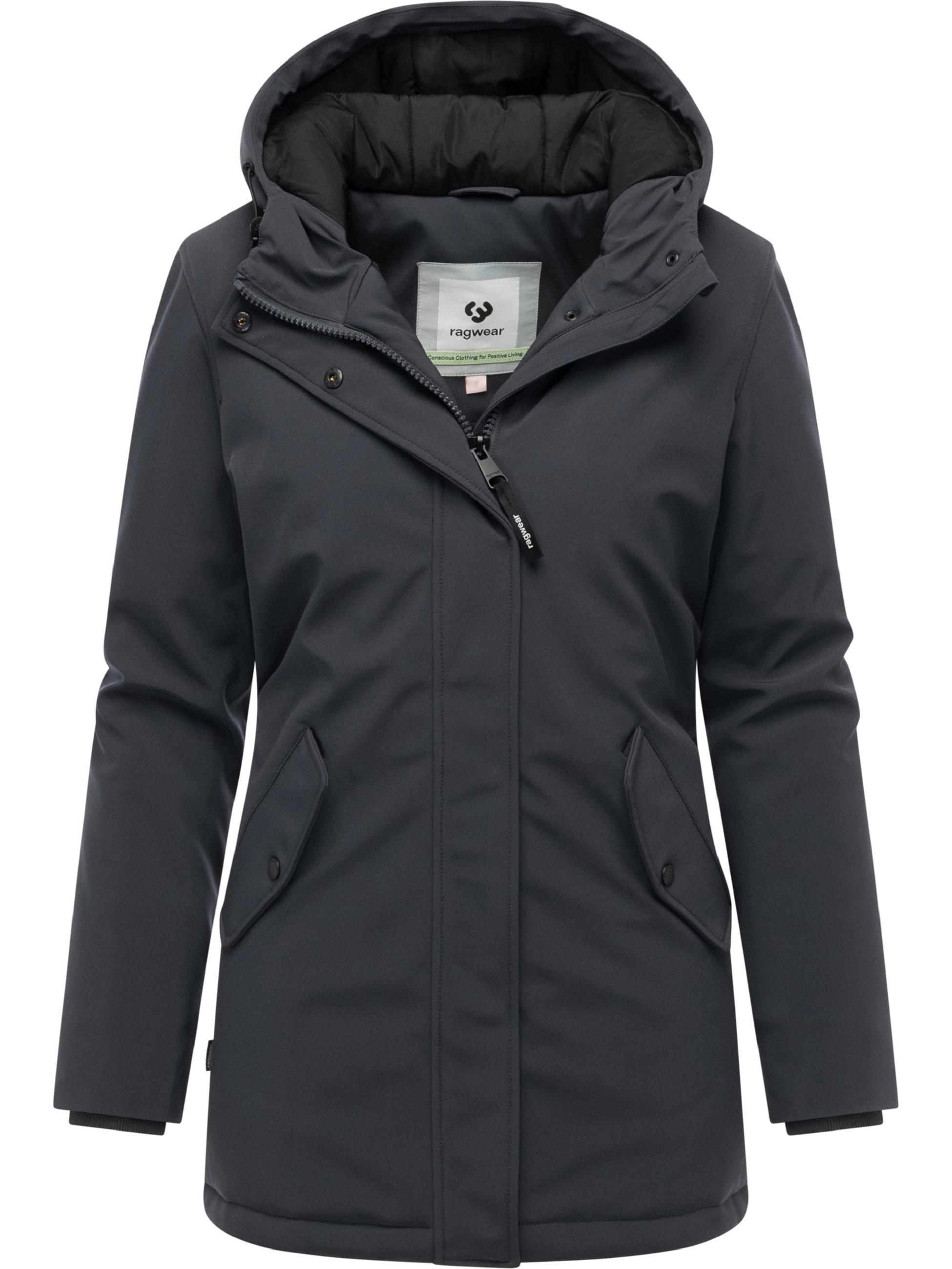 Wasserdichter Softshell-Kurzmantel mit Kapuze 
