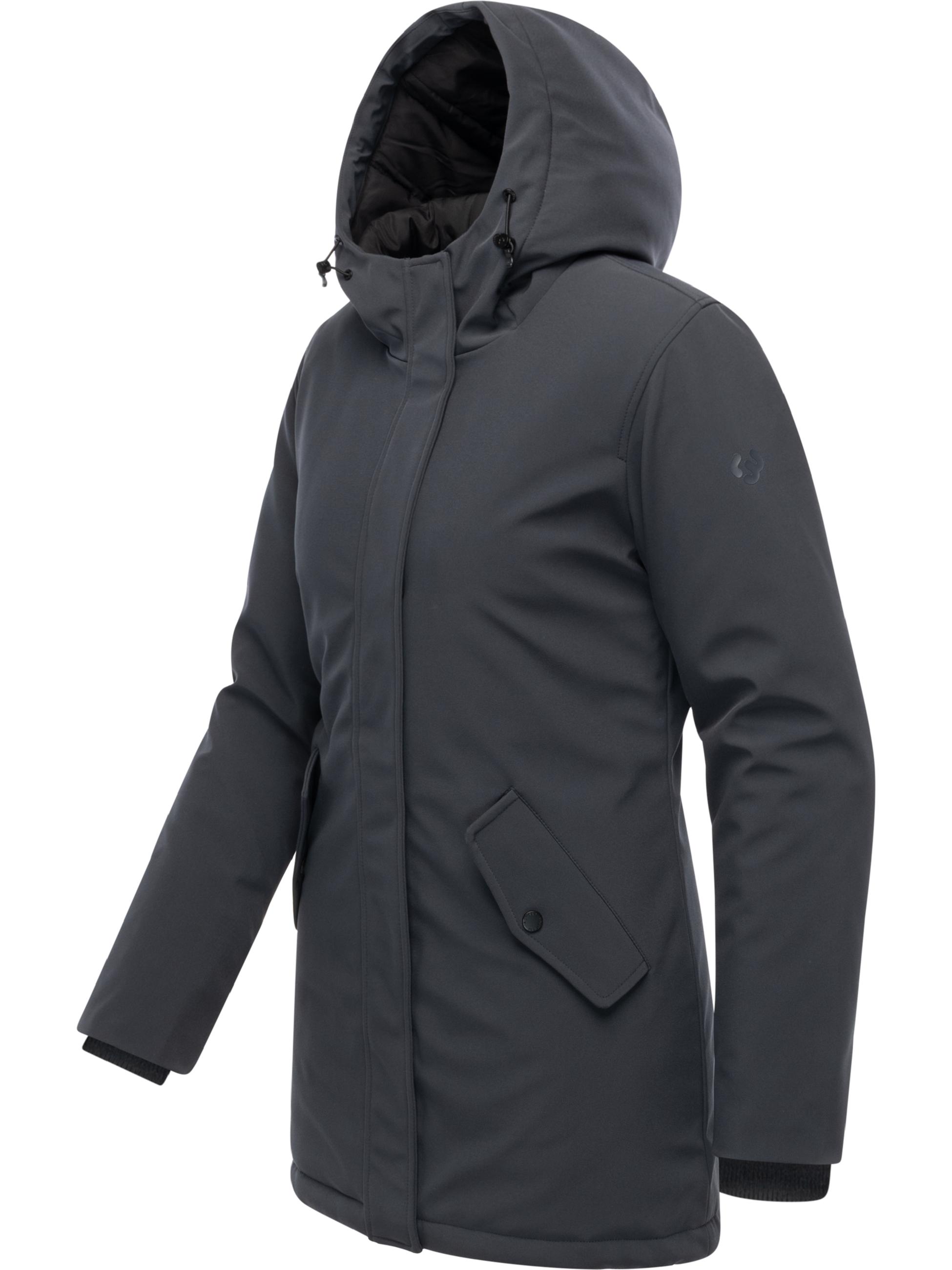 Wasserdichter Softshell-Kurzmantel mit Kapuze "Navanuti" Dark Grey