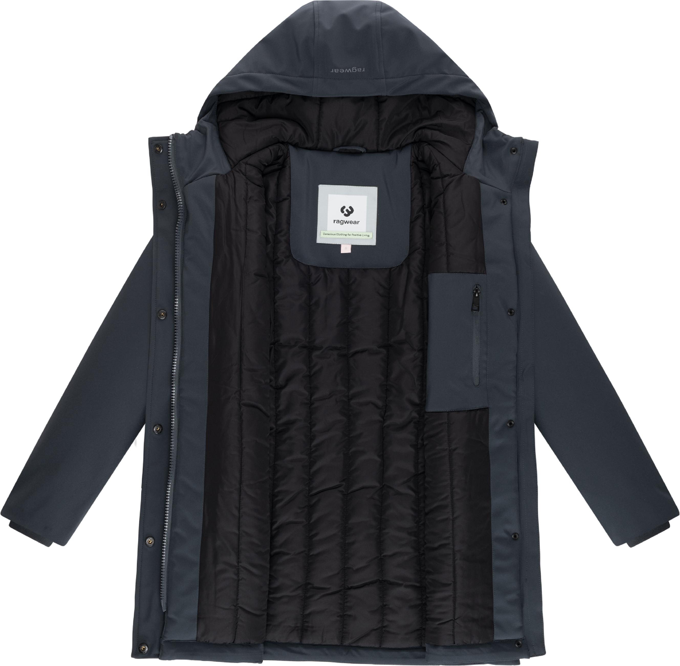 Wasserdichter Softshell-Kurzmantel mit Kapuze "Navanuti" Dark Grey